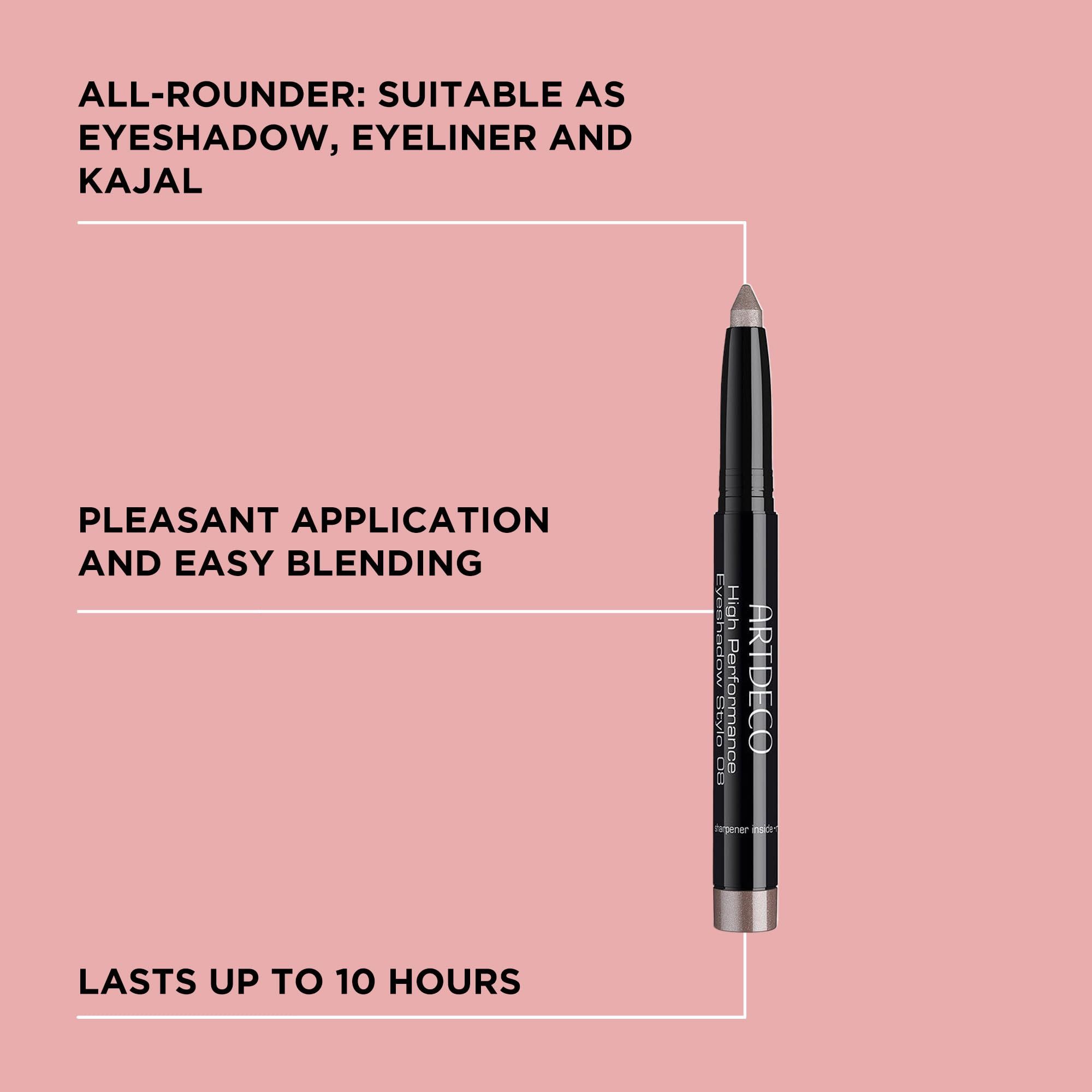 Artdeco High Performance Lidschatten-Stift. Geeignet als Lidschatten, Eyeliner und Kajal. Hält bis zu 10 Stunden.