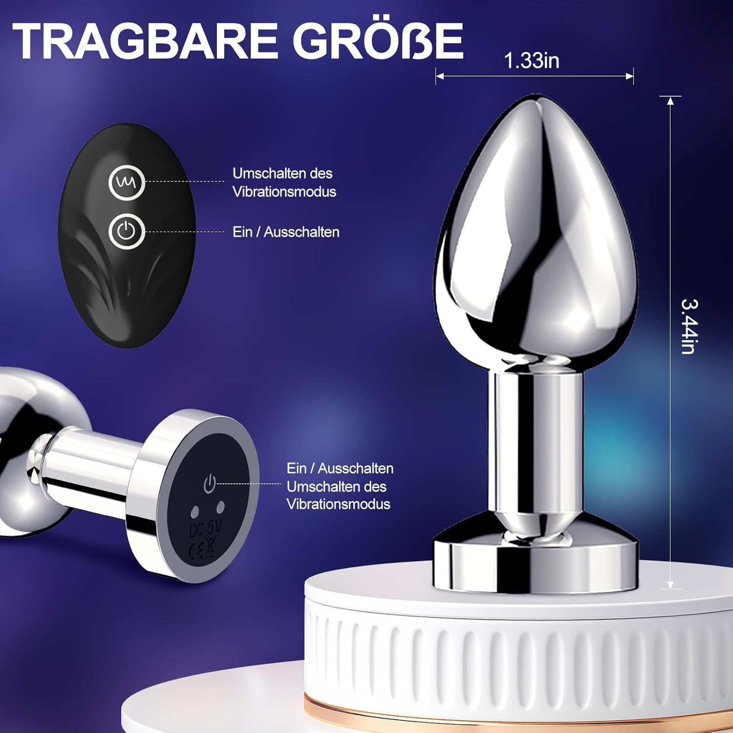 YICOCO Metall Anal Vibrator Analplug