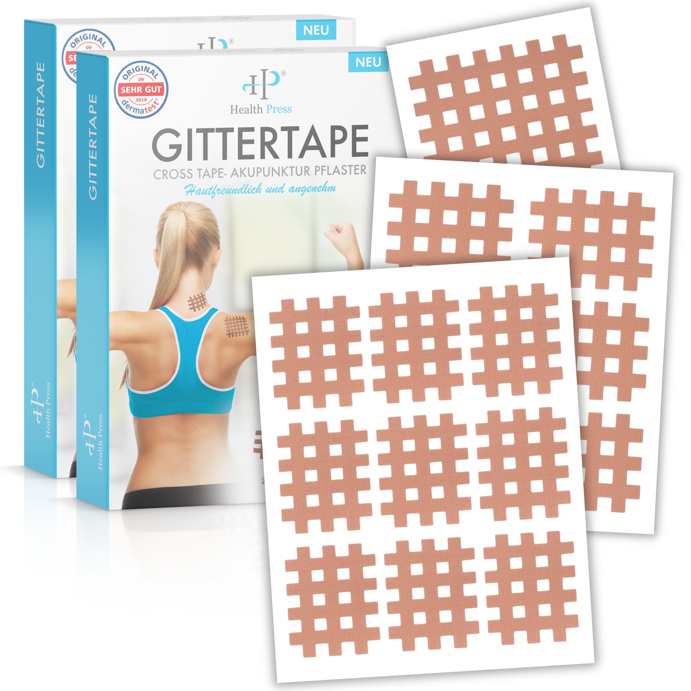 Health Press Gittertape Typ Mix – Crosstape & Gitterpflaster