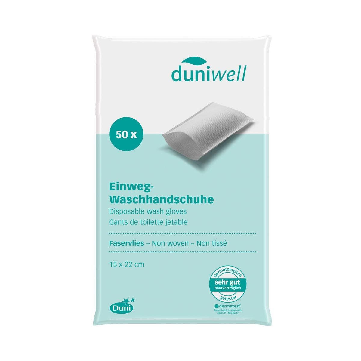 20x Duniwell- Waschhandschuhe 15 x 22   weiß