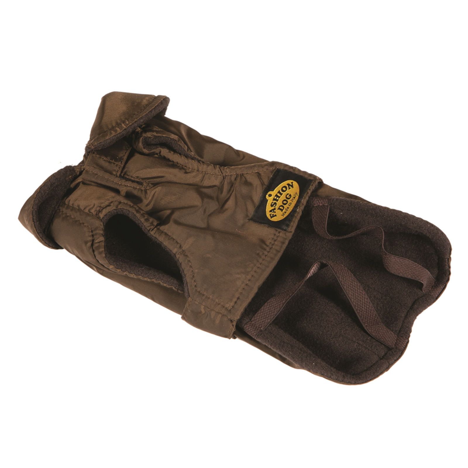 Fashion Dog Hunde-Regenmantel mit Fleecefutter - Braun - 33 cm