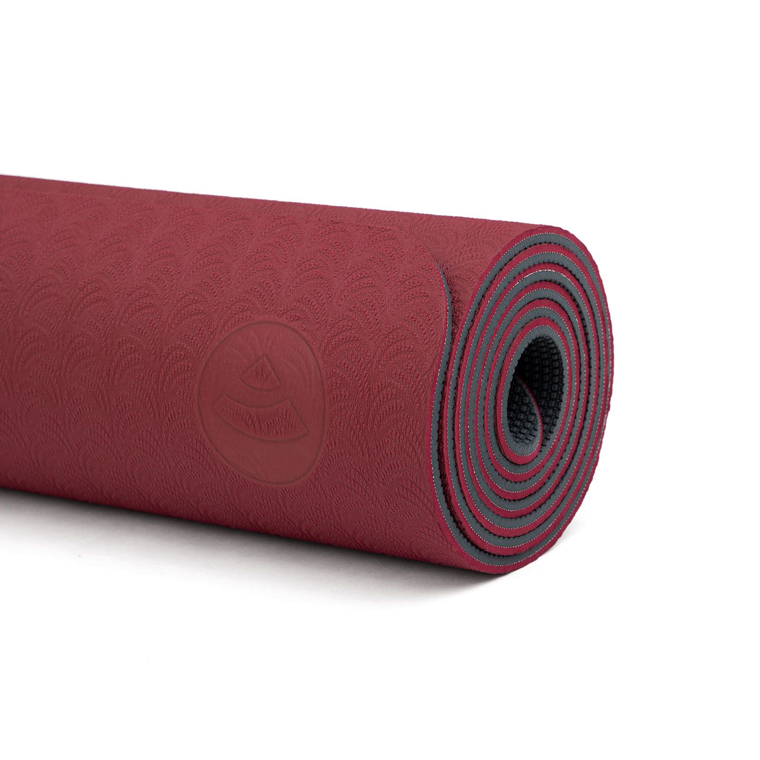 bodhi Yogamatte LOTUS PRO dunkelrot/anthrazit