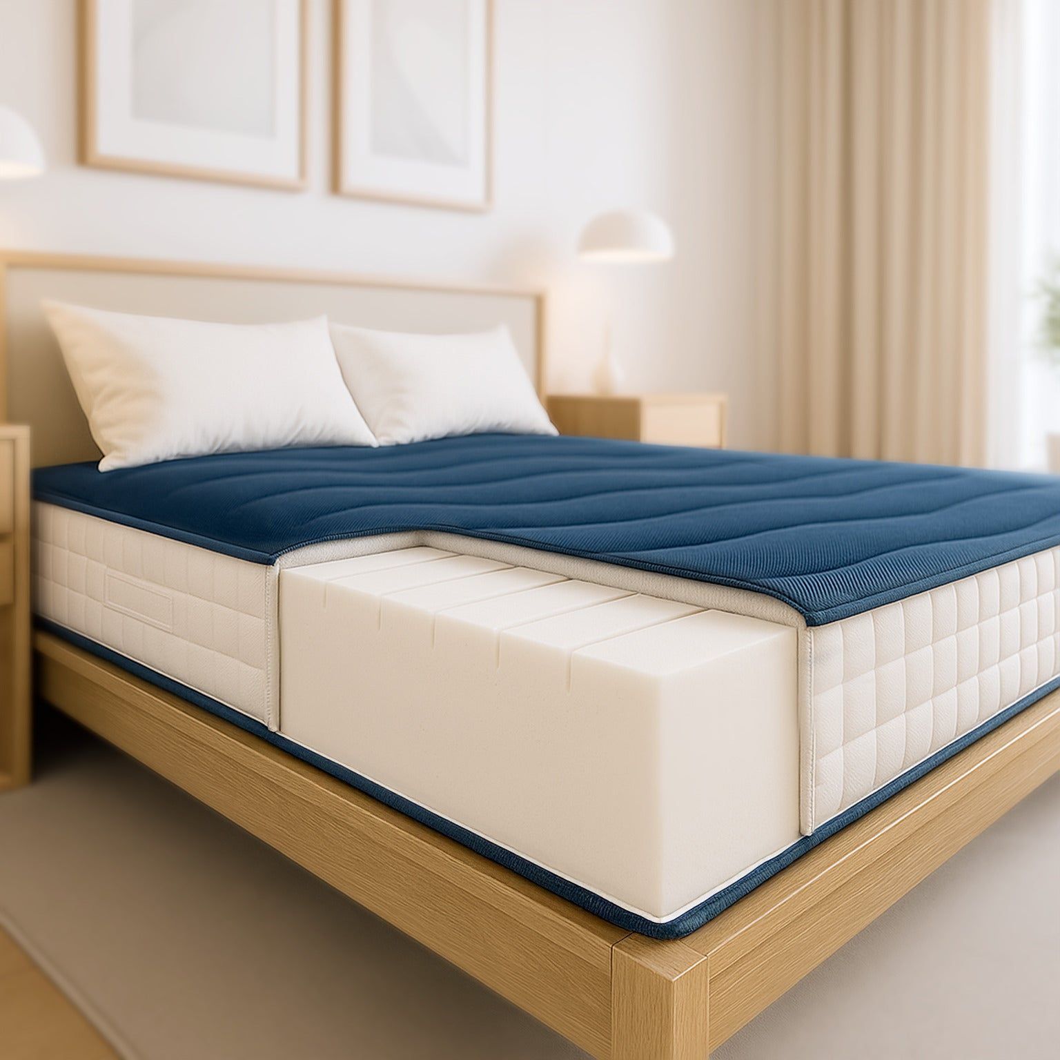 The White Stone Matratze 120x190 cm aus Waterfoam Hypoallergen Höhe 20 cm