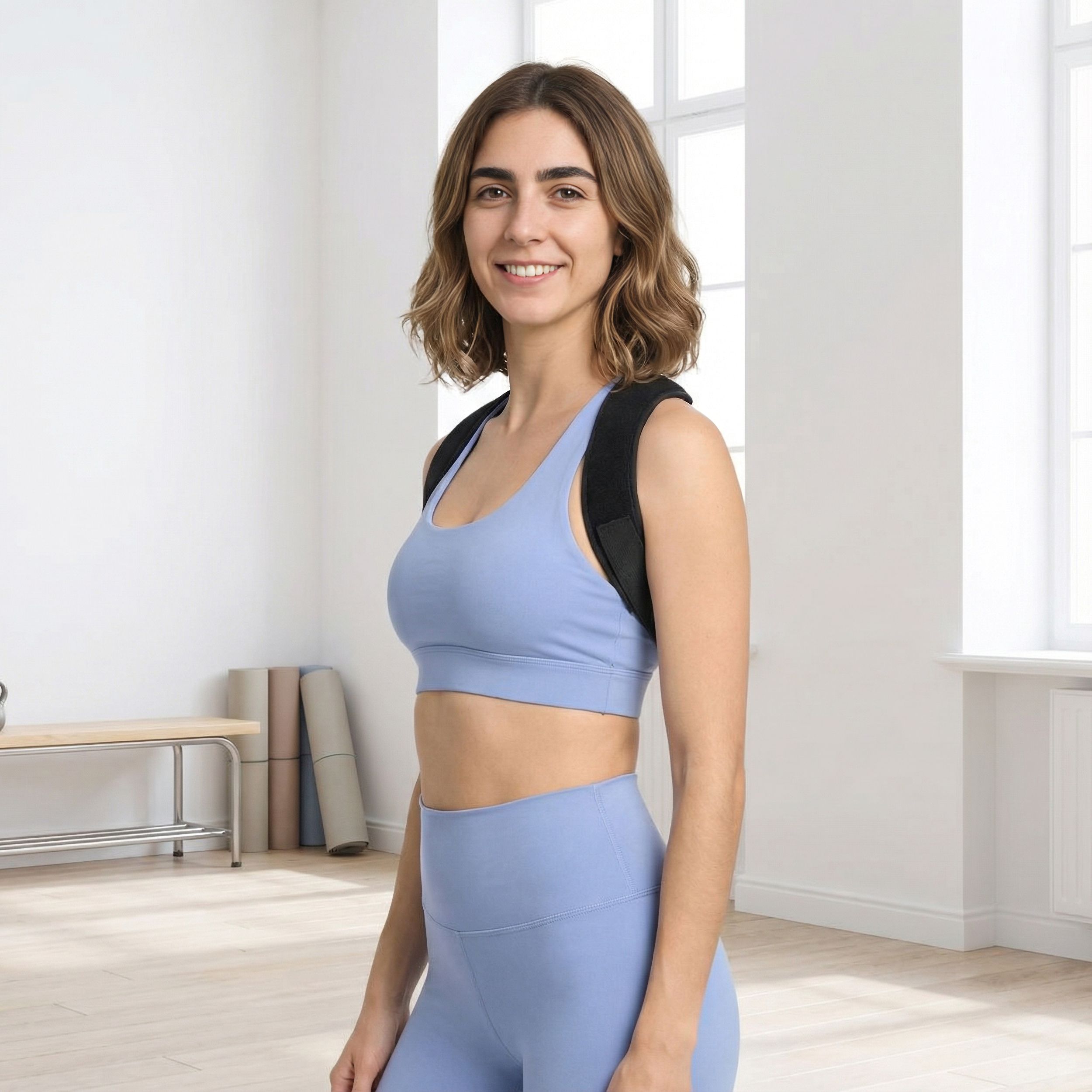 Ergonomischer Haltungskorrektor für Rücken & Lendenbereich – Verstärkte, Verstellbare Rückenstütze