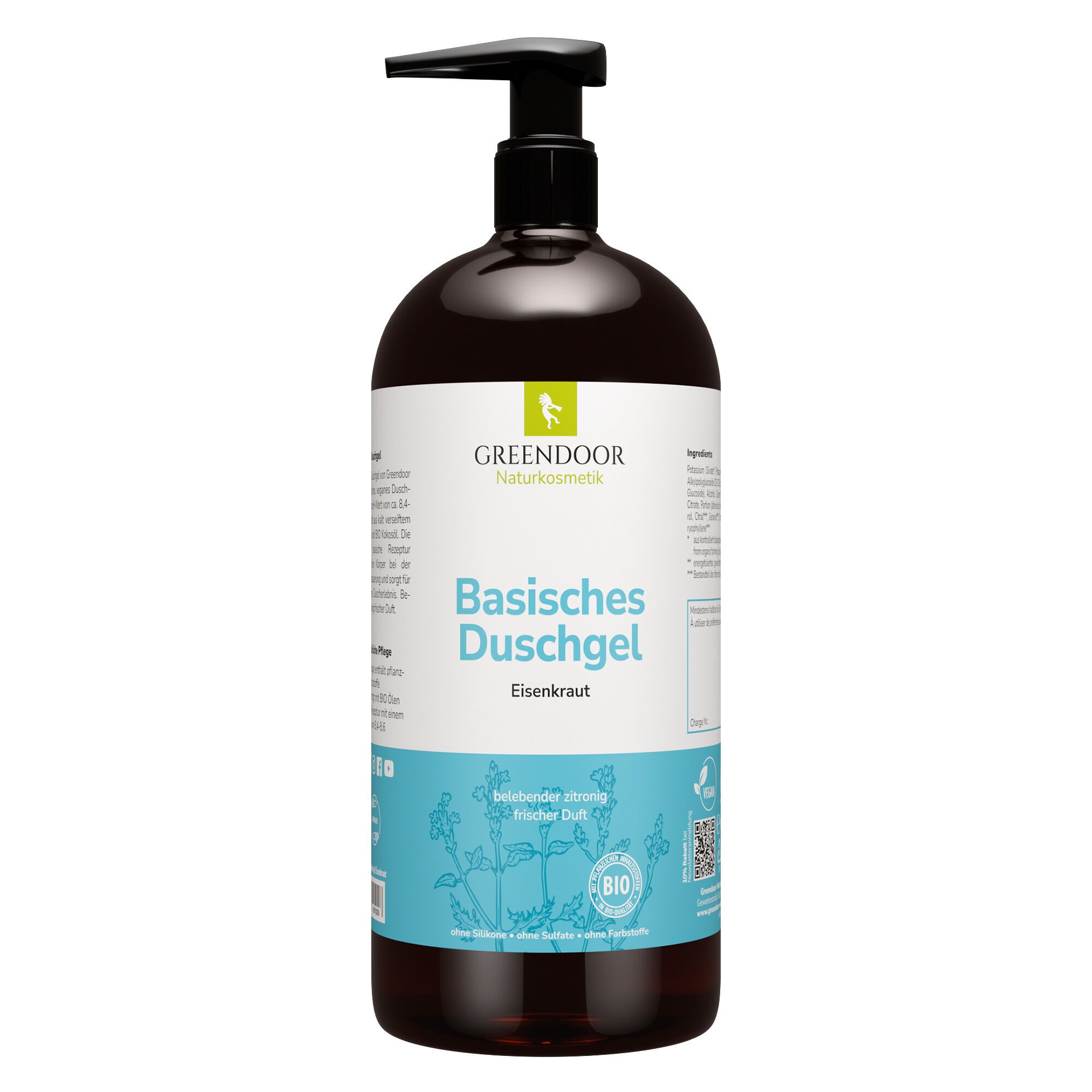 GREENDOOR Basisches Duschgel XL Eisenkraut