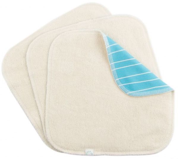 Popolini Wipes Reinigungstücher Double Bio-BW Set blau-weiße Welle