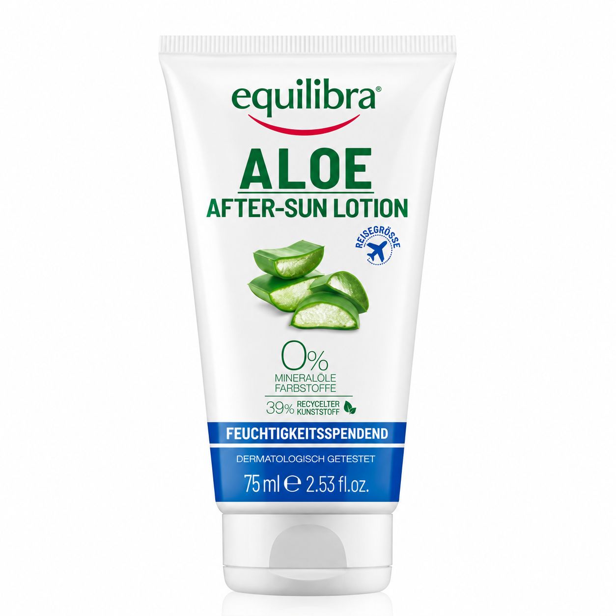 Equilibra Aloe After-Sun Lotion Tube, 75ml.