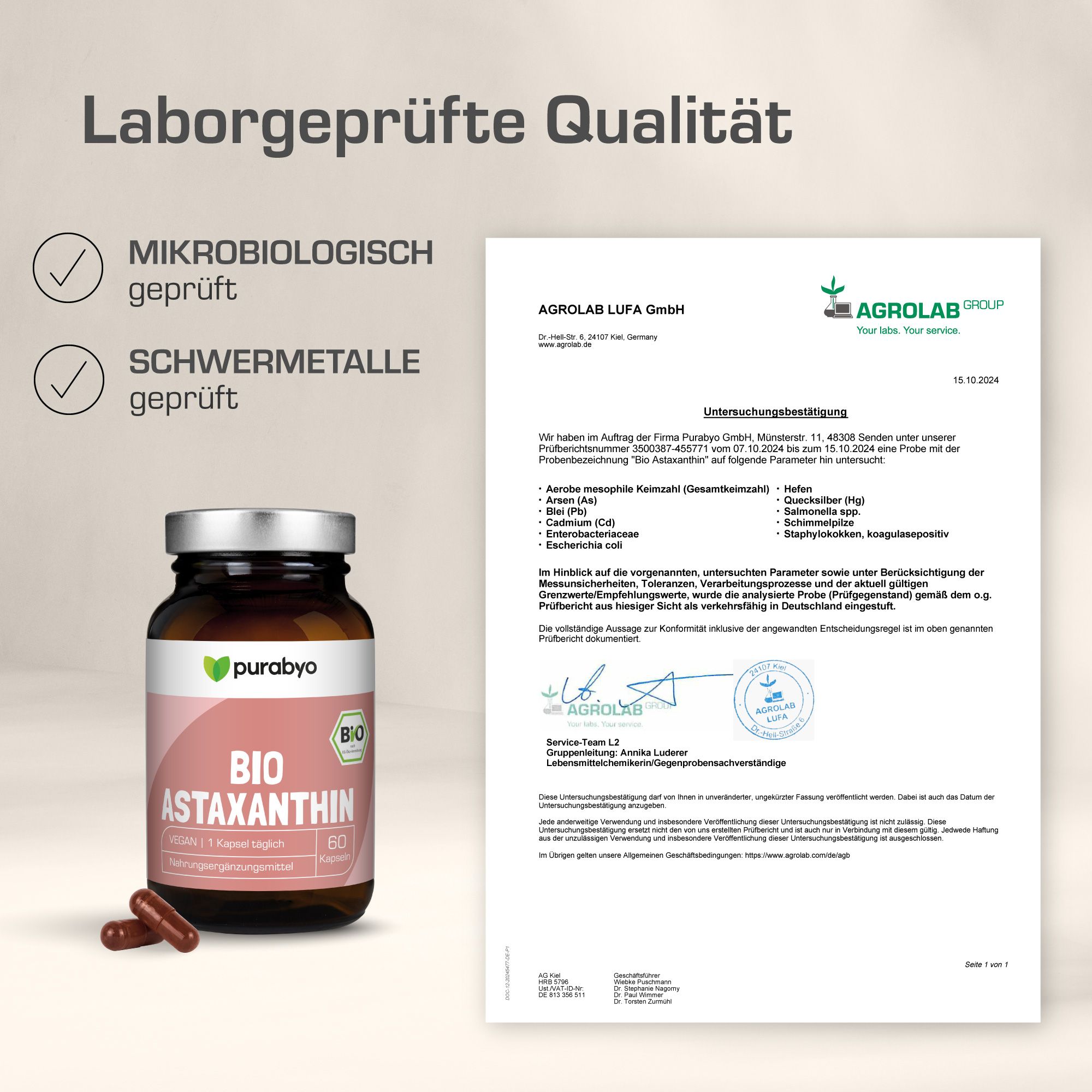 Purabyo Astaxanthin Kapseln