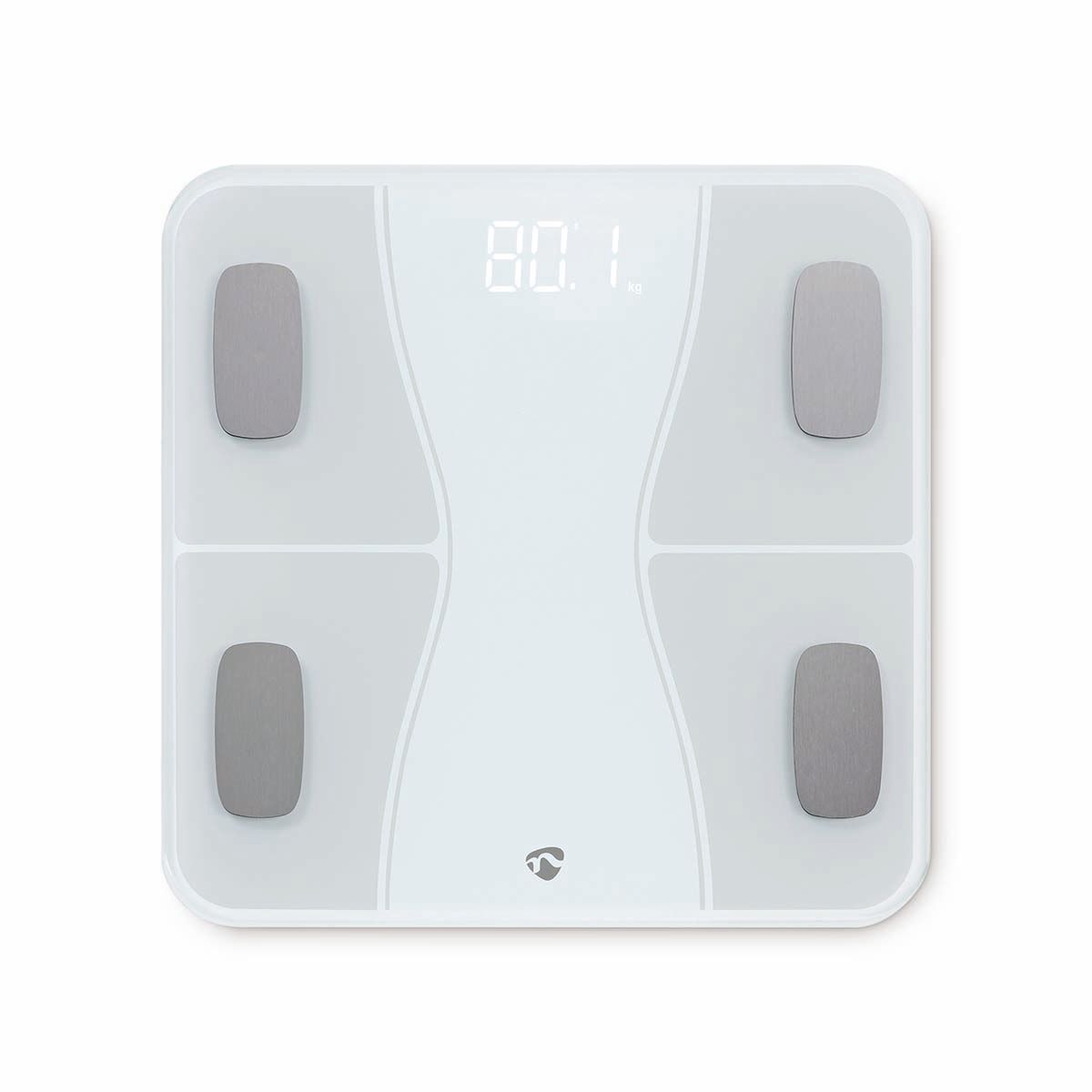 Nedis WIFI-SmartLife-Personenwaage / Bluetooth® / BMI / BMR / Fett / Gebeine / Gewicht / Muskeln /
