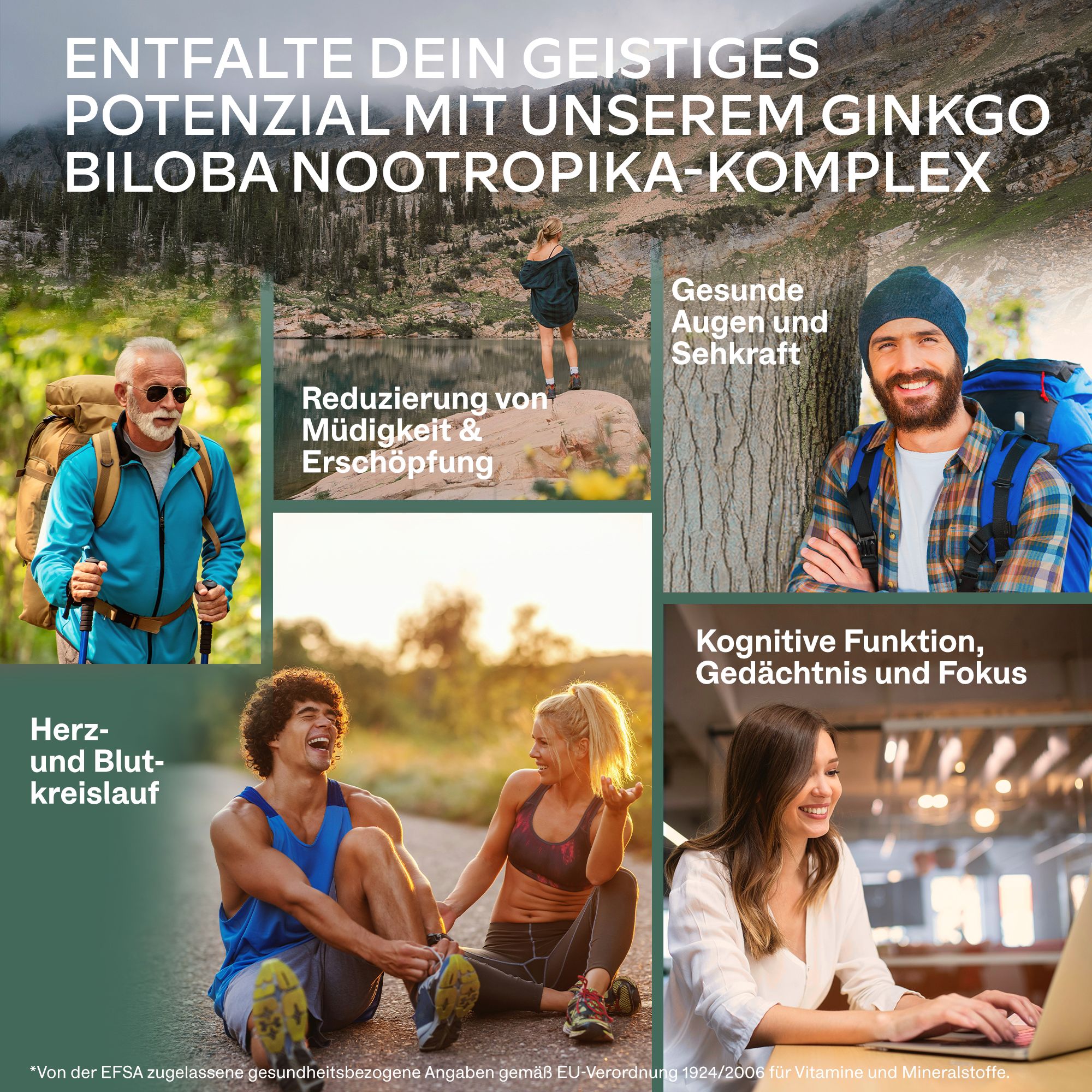 Aavalabs Ginkgo Biloba Nootropika-Komplex: Geistiges Potenzial, Kognitive Funktion.