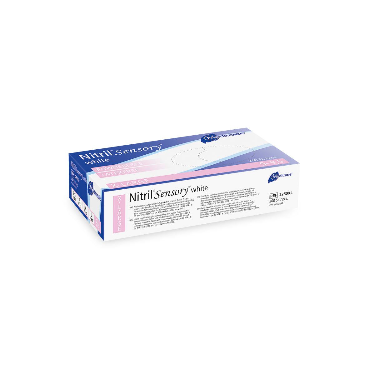 Meditrade Nitril Sensory white  Größe XL