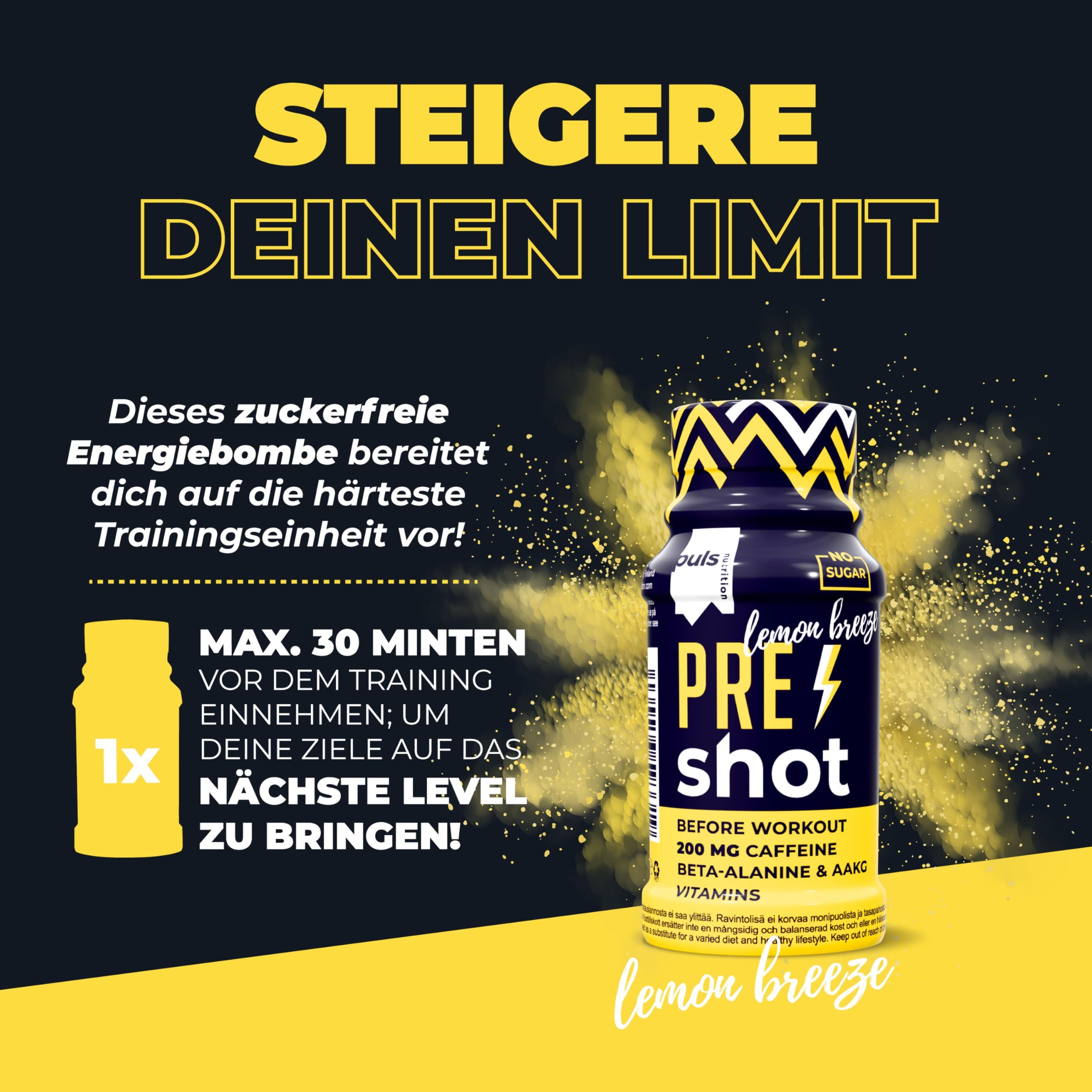 Puls Nutrition Pre Workout Shot Lemon Breeze