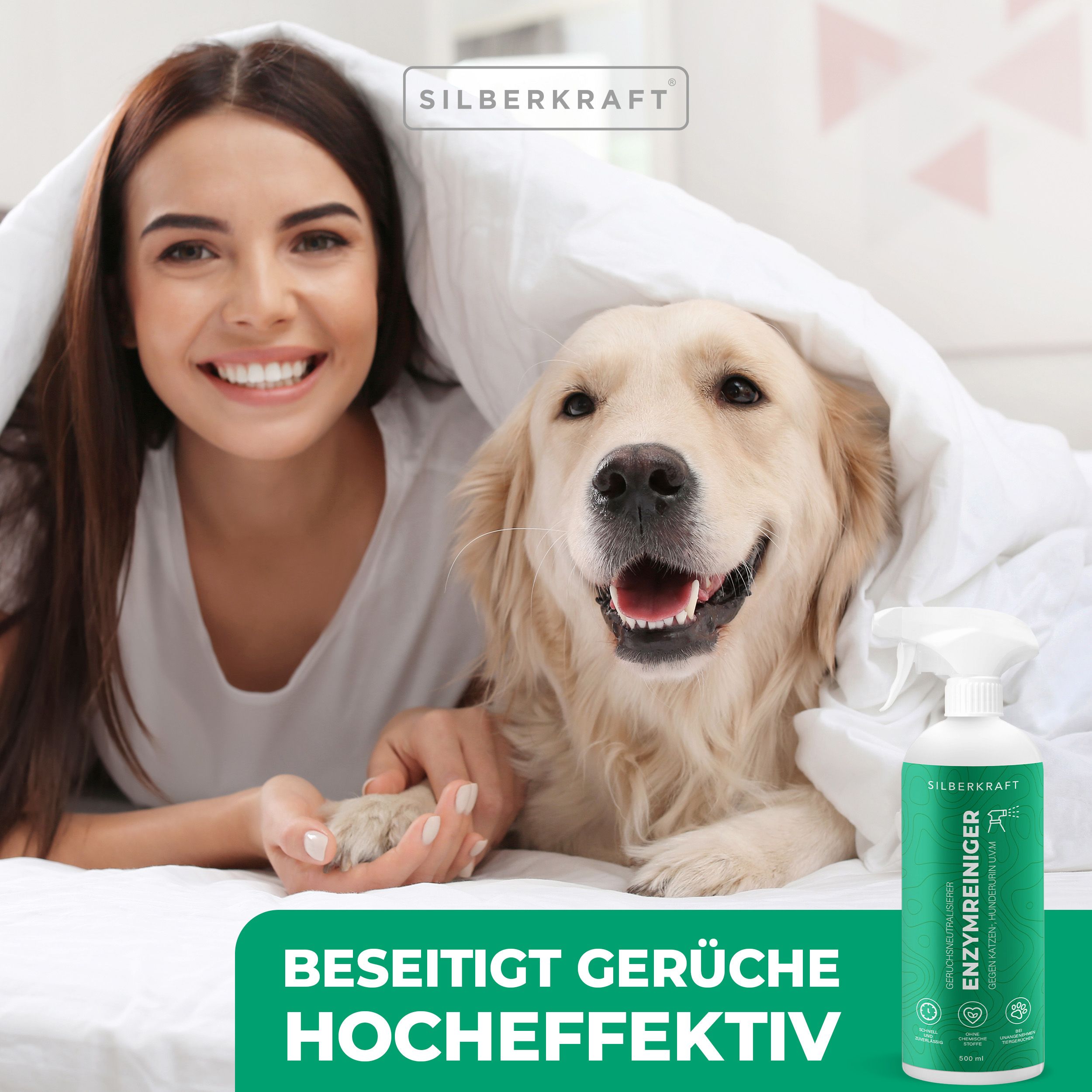 SILBERKRAFT Enzymreiniger Hund & Katze 12x500 ml Shop Apotheke