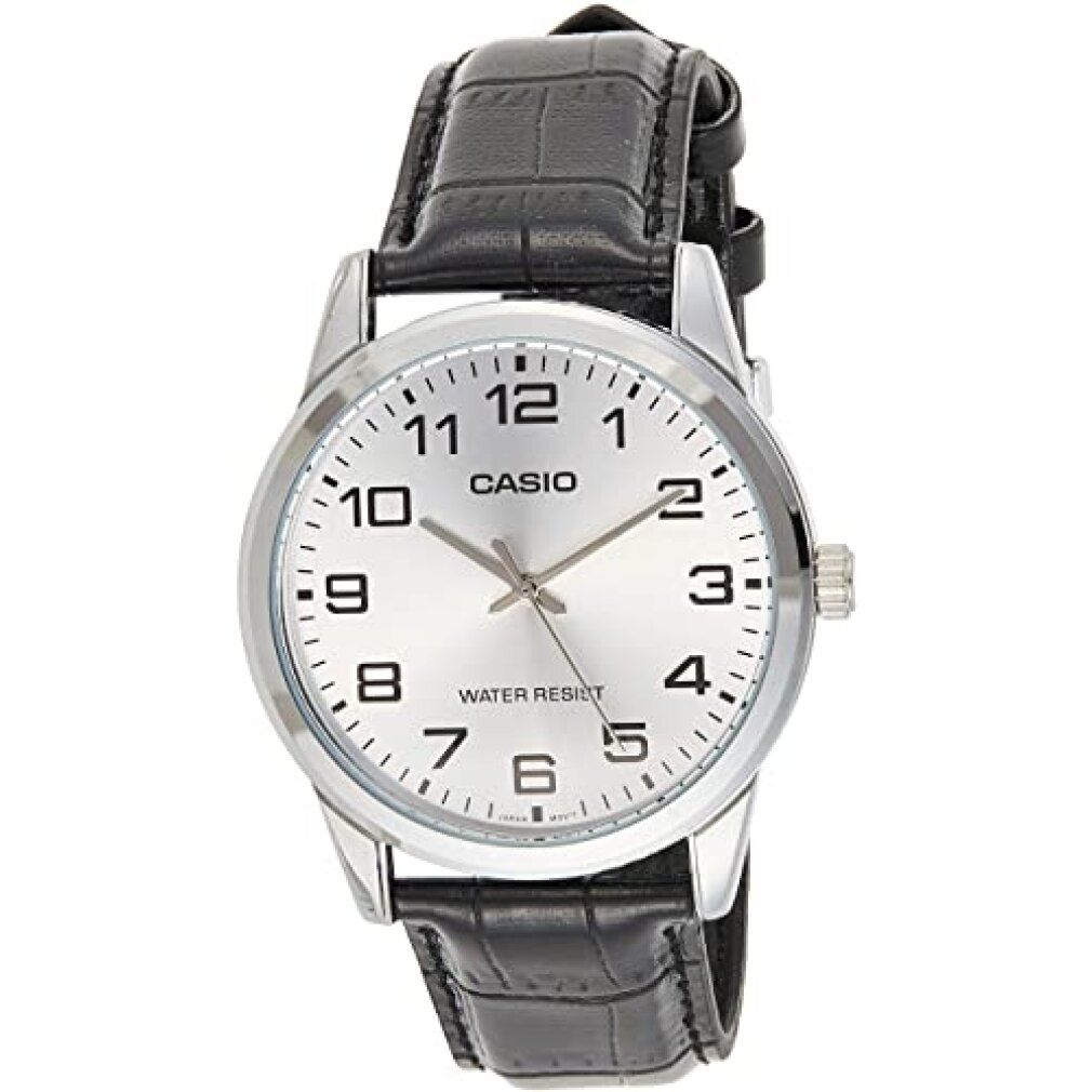 Casio Herren Analog Quarz Uhr mit Leder Armband mtp-V001L-7