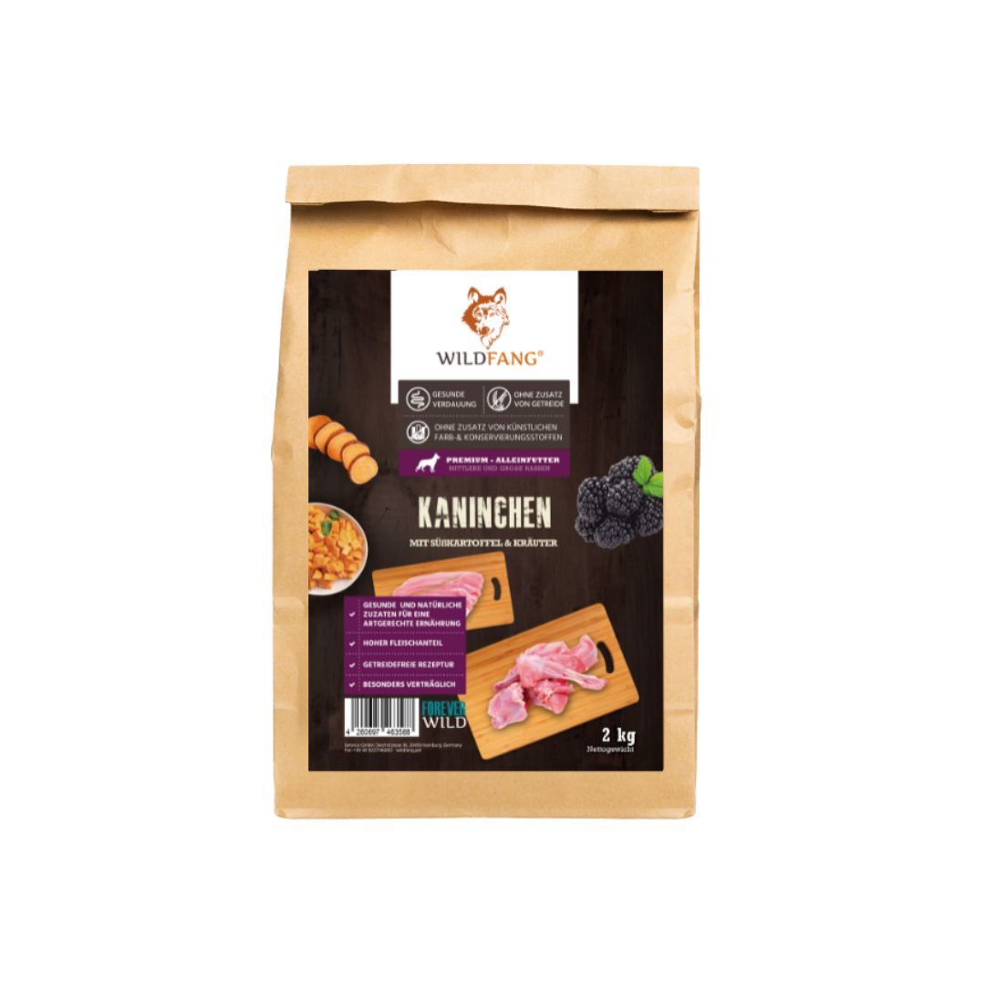 Hundefutter-Packung 'Kaninchen' von Wildfang.