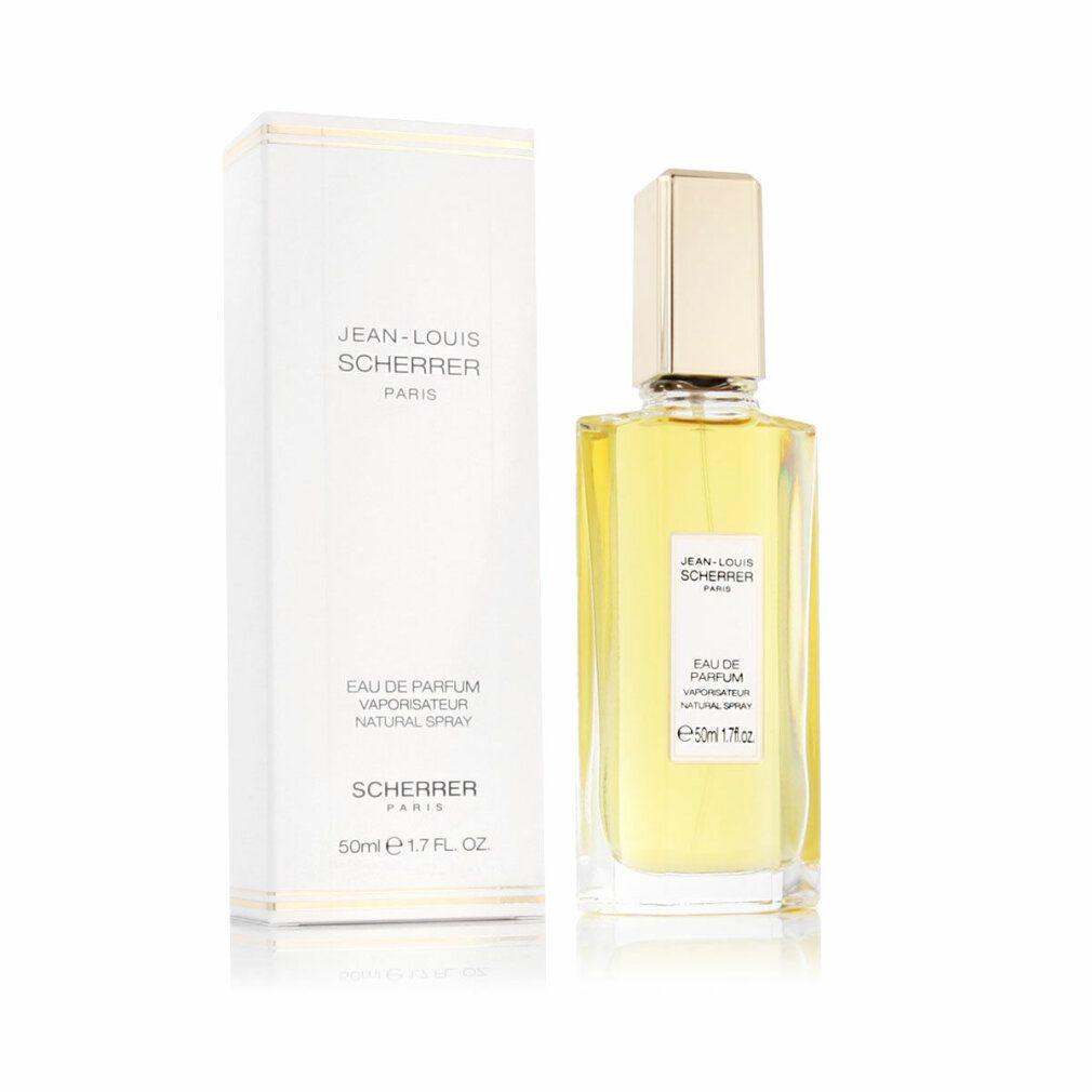 Parfümflasche mit Karton. Aufschrift: Jean-Louis Scherrer, Paris. Eau de Parfum, Natural Spray, 50ml.