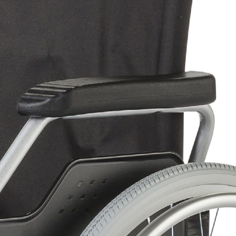 Meyra Rollstuhl BUDGET 9.050 Faltrollstuhl Sitzbreite 48cm inkl. Trommelbremse für die Begleitperson