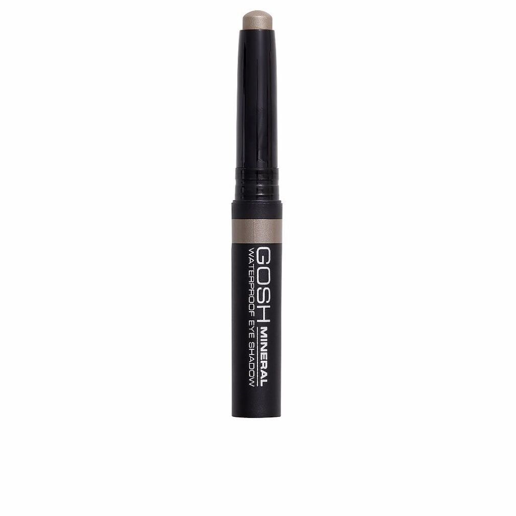 Mineral Waterproof Eyeshadow. Schwarzer Stift mit brauner Spitze. GOSH MINERAL Schriftzug. Farbbezeichnung nicht sichtbar.