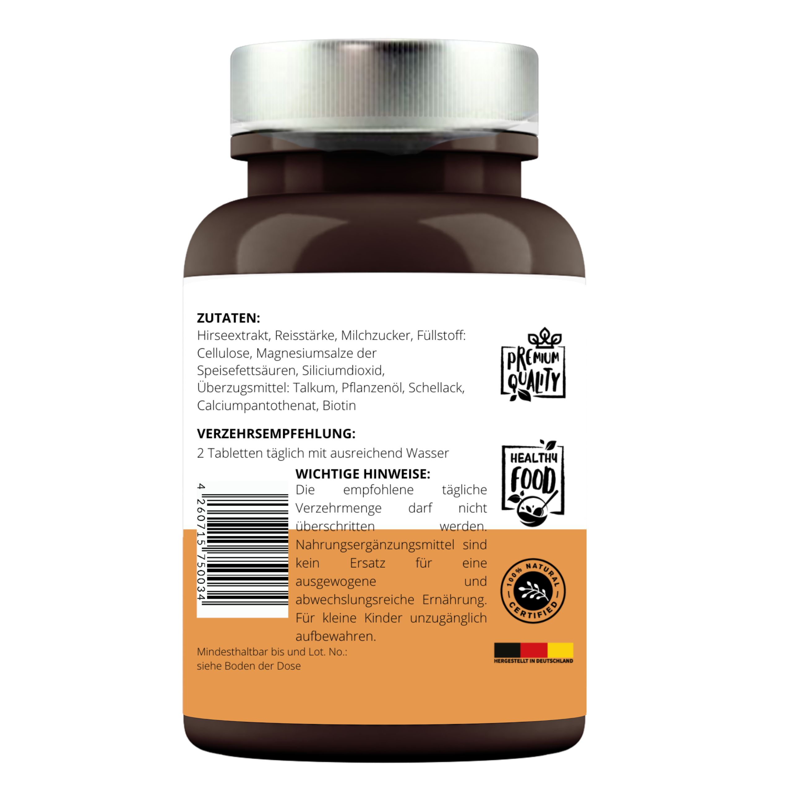 Hirse und Biotin Tabletten von VitaminFuchs