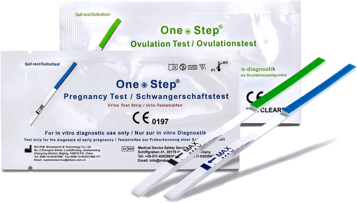 One+Step Kombipaket 25 Ovulationstests + 5 Schwangerschaftstests - Fruchtbarkeitstest für Frauen