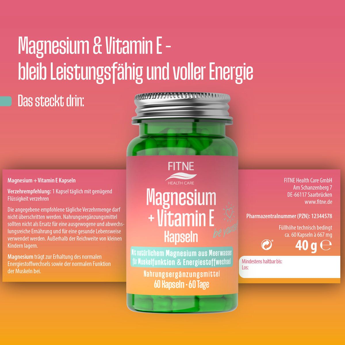 FITNE Magnesium & Vitamin E Kapseln