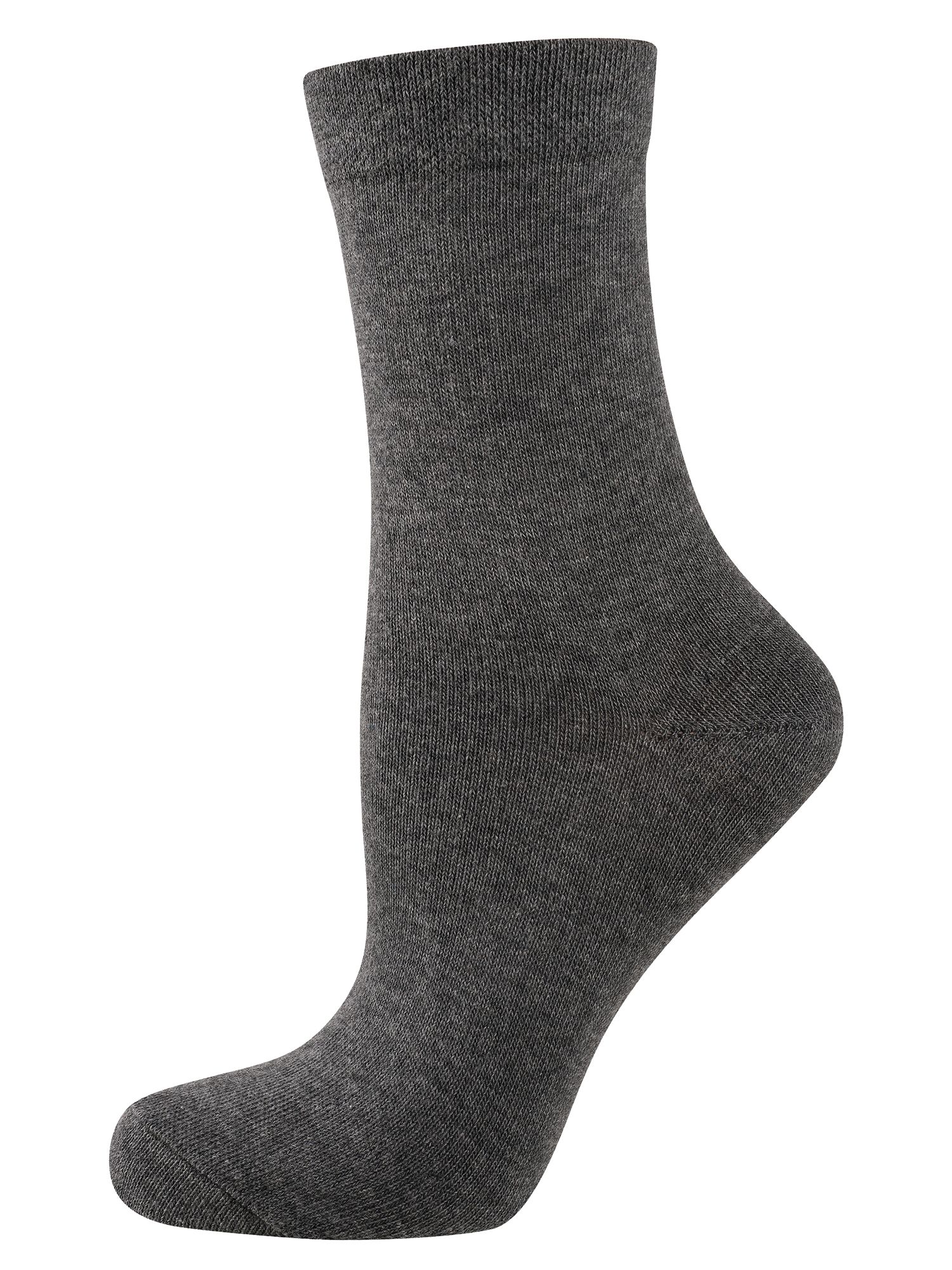 NUR DIE Socken Ohne Gummi 3er Pack - graumel. - 35-38