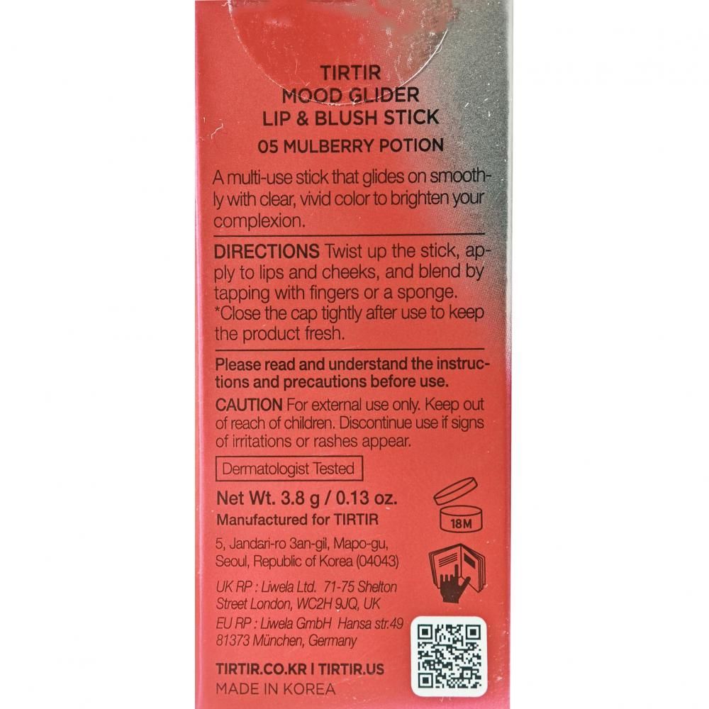 TIRTIR Mood Glider Lippen- und Wangenstift – cremiger Lippen- & Wangenstift