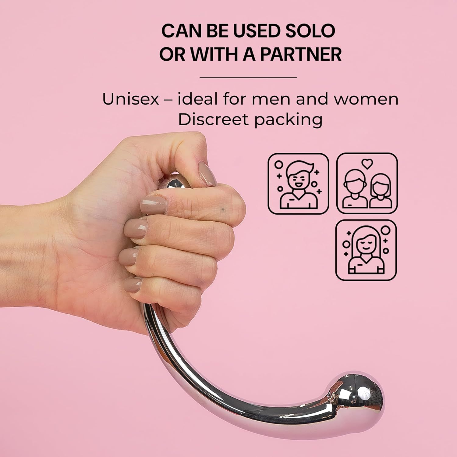 FOPS Doppeldildo Analplug metall 16cm. Prostata dildo