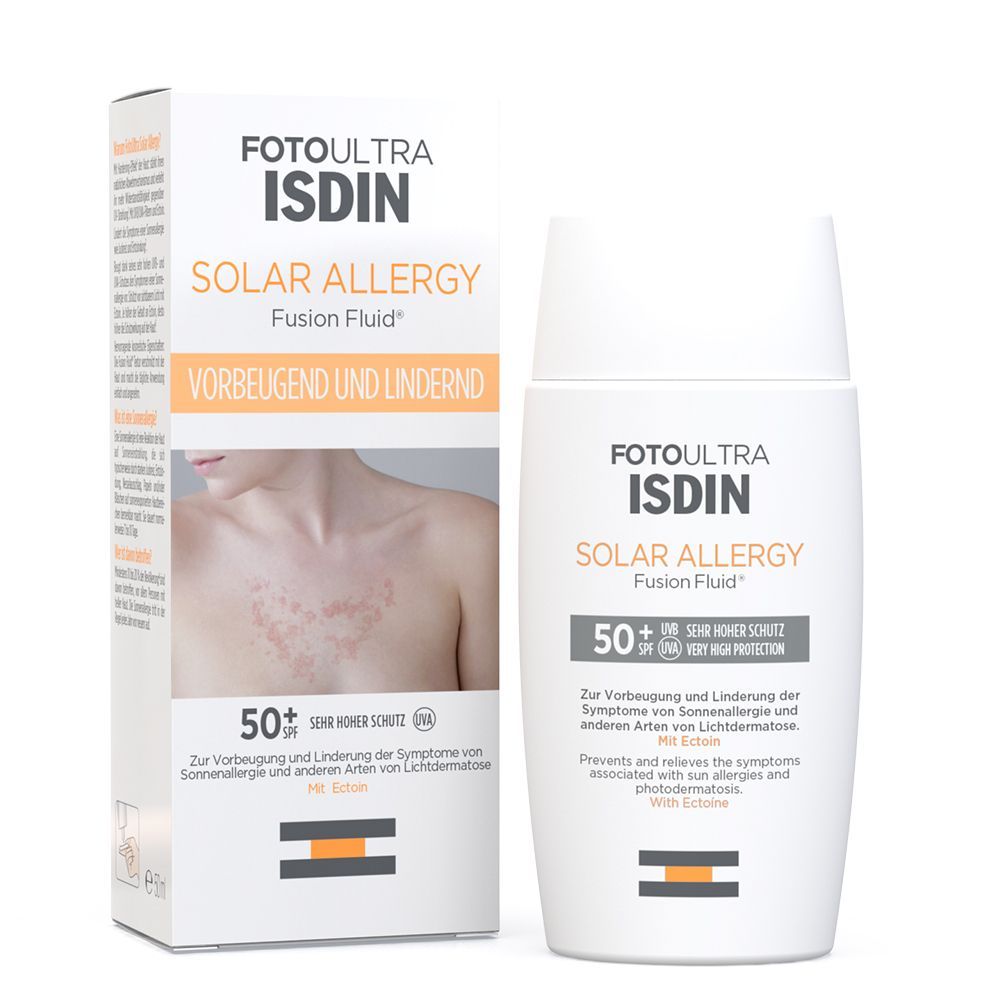 ISDIN  Fotoultra Solar Allergy Fusion Fluid LSF 50+ Sonnencreme bei Sonnenallergie