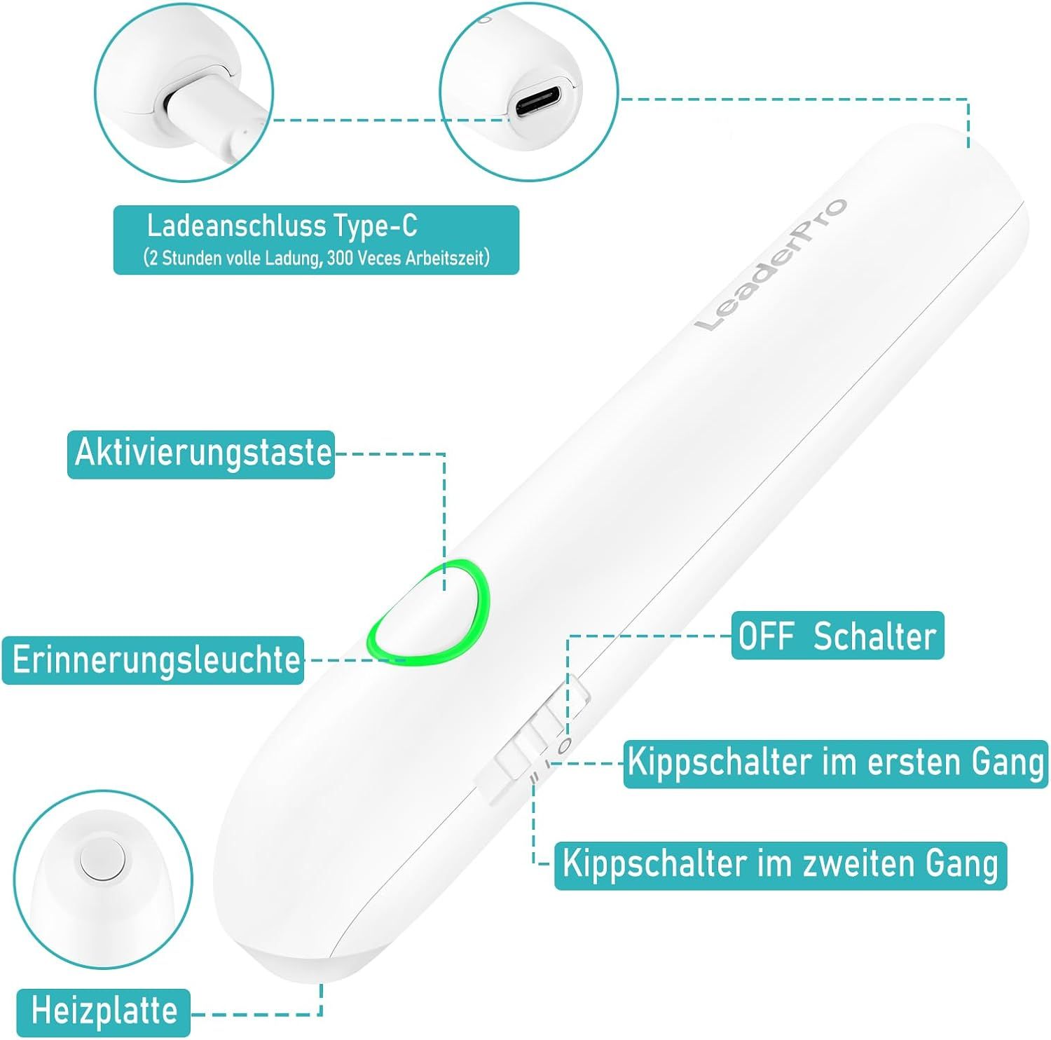 LeaderPro Insektenstichheiler Wiederaufladbar Elektronischer Stichheiler