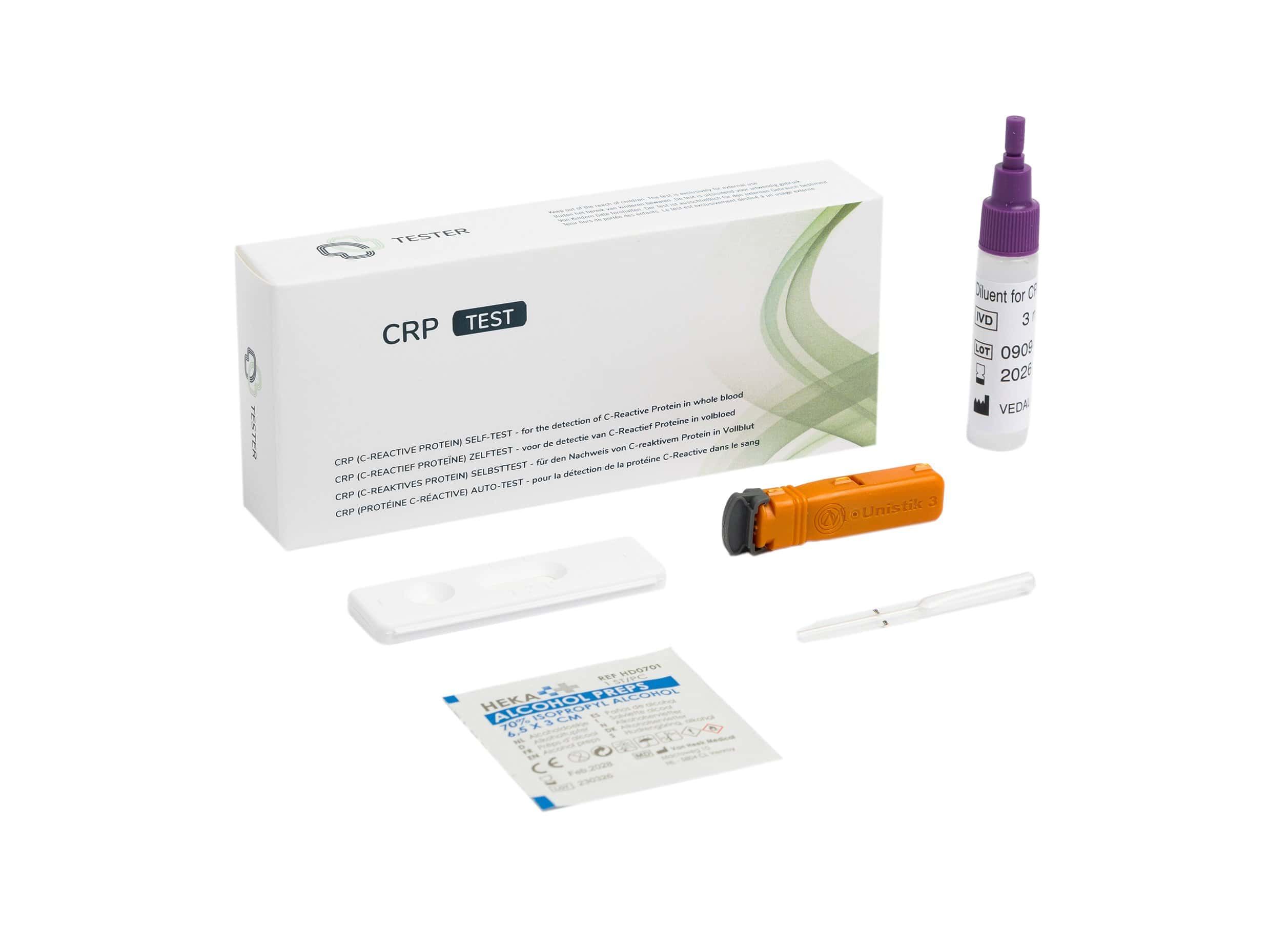 CRP Schnelltest - CRP-Wert - für Zuhause - CE-zertifiziert - The Tester