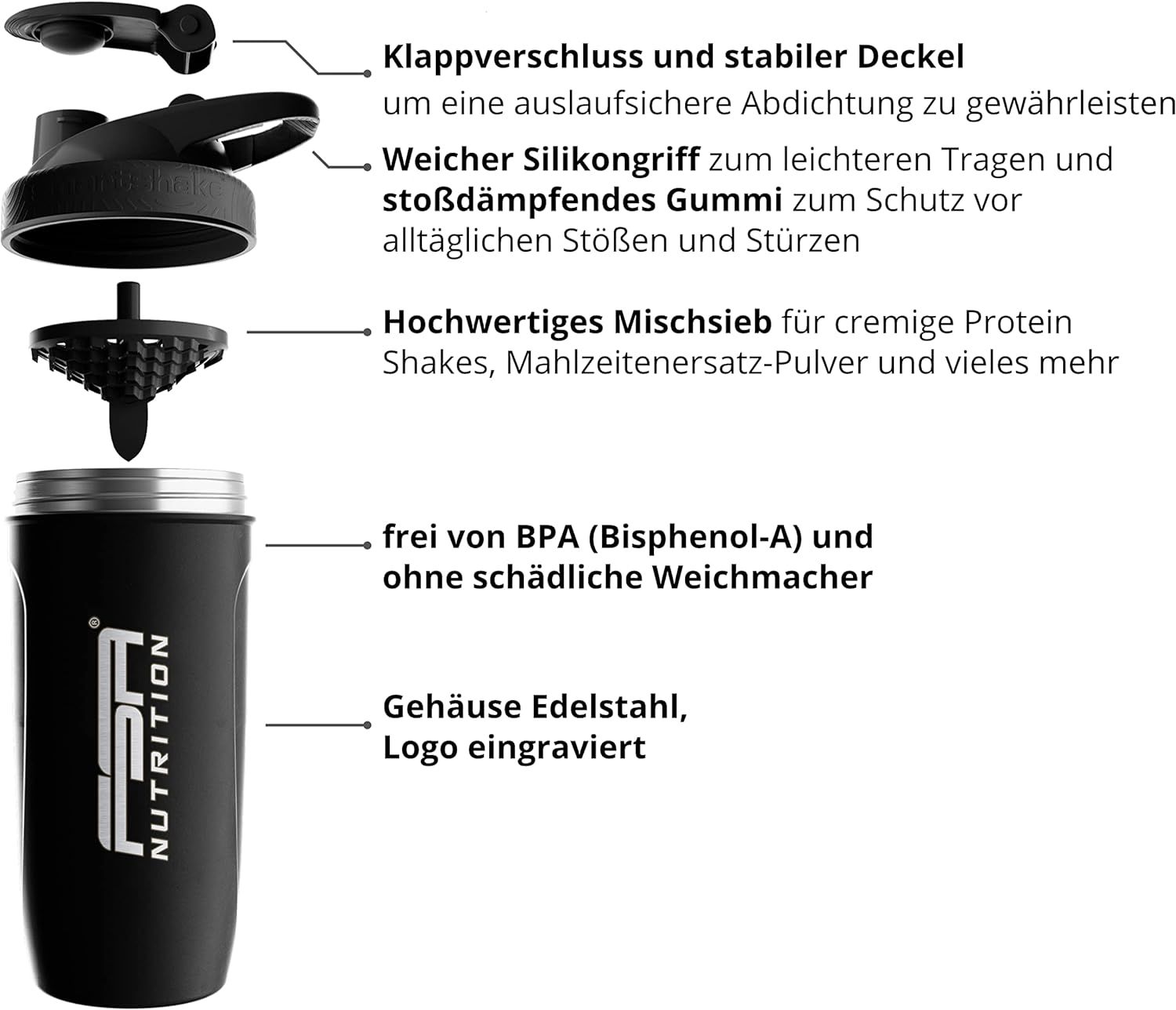 10 Stück Edelstahl Shaker-Kugeln Mit Feder – Lange Protein Shaker Balls, Spülmaschinenfest, Kompakt, Für Sportbecher & Proteinshakes