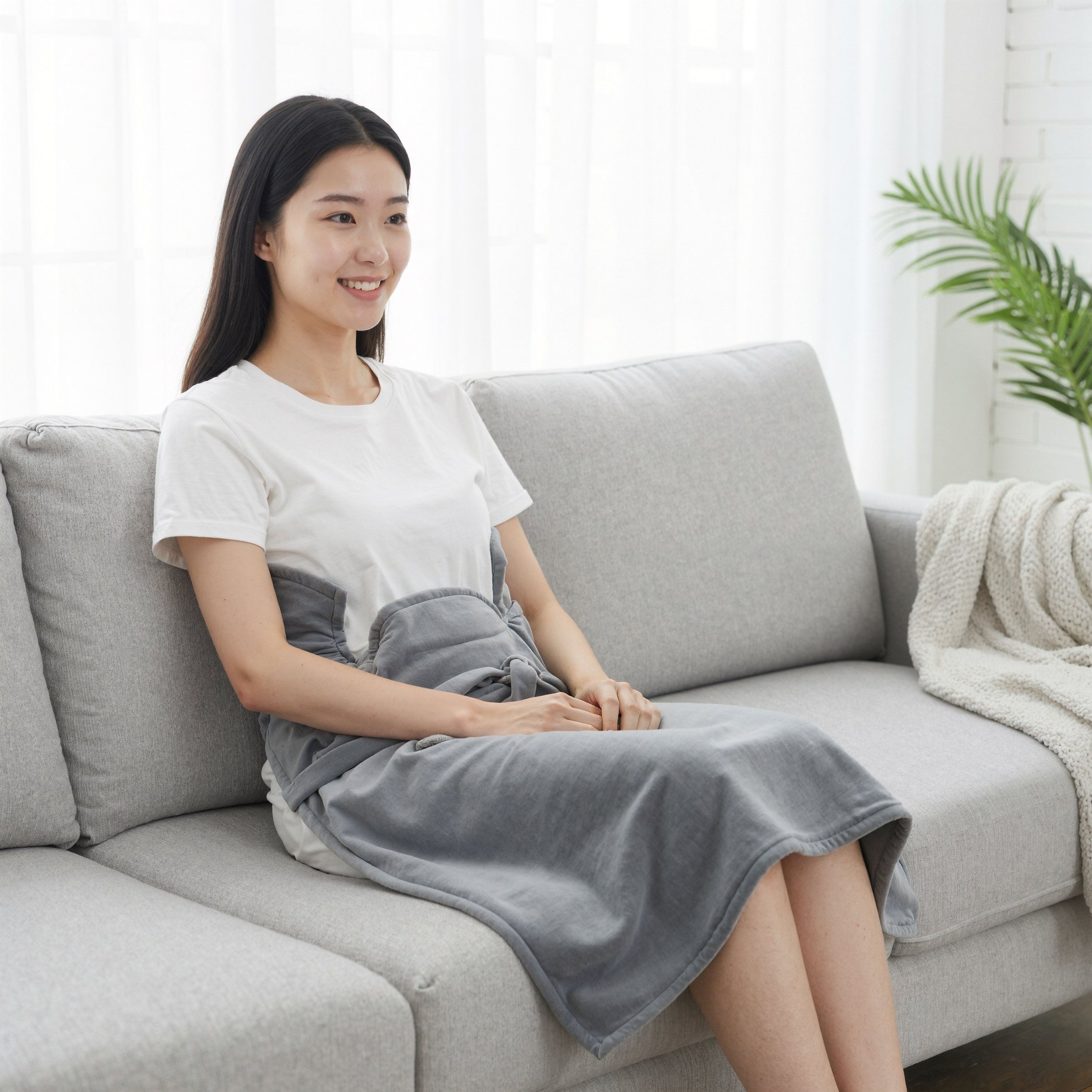 Homeoffice-Set mit Wärme & Massage – Beheizter Schal + Massagesitz