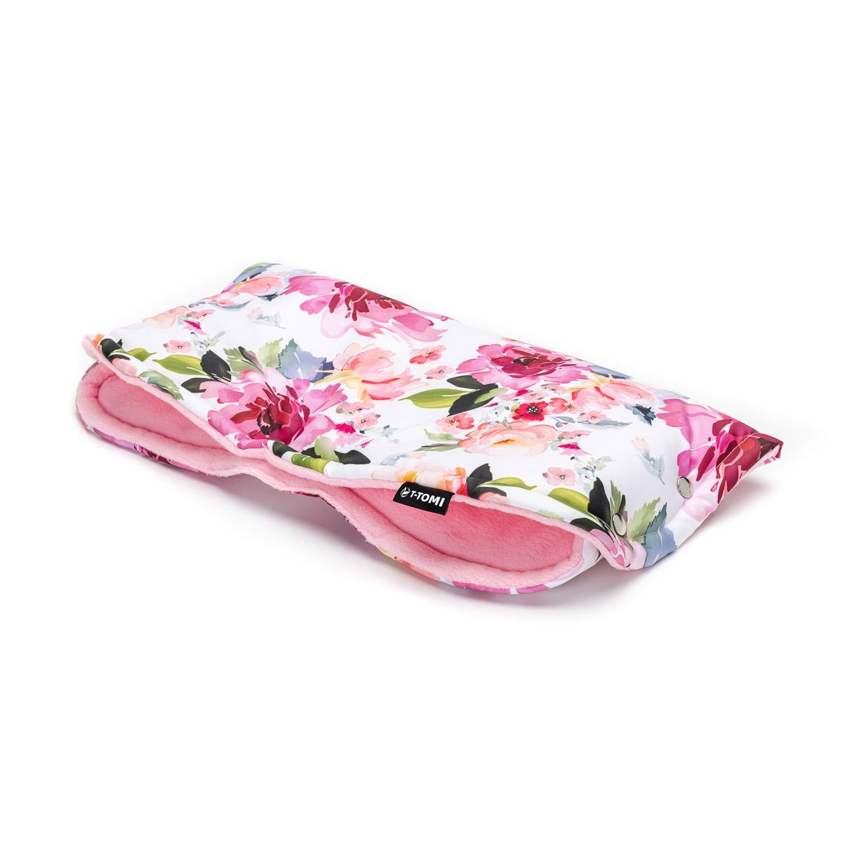 Wärmekissen mit Blumenmuster, rosa Futter.