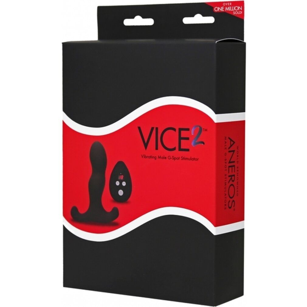 Verpackung von Vice 2. Schwarzer Karton mit roter Grafik. Produkt und Fernbedienung abgebildet.