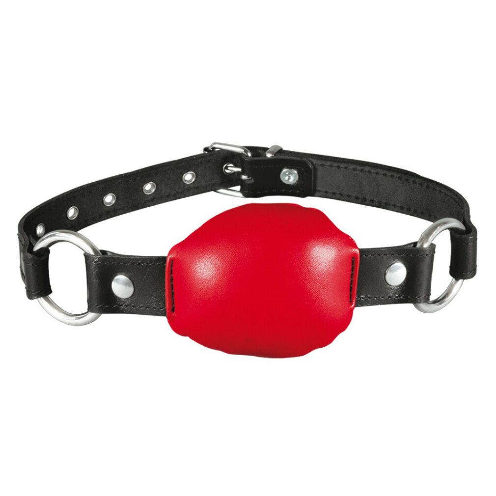xx-dreamstoys Leder-Mund-Knebel rot