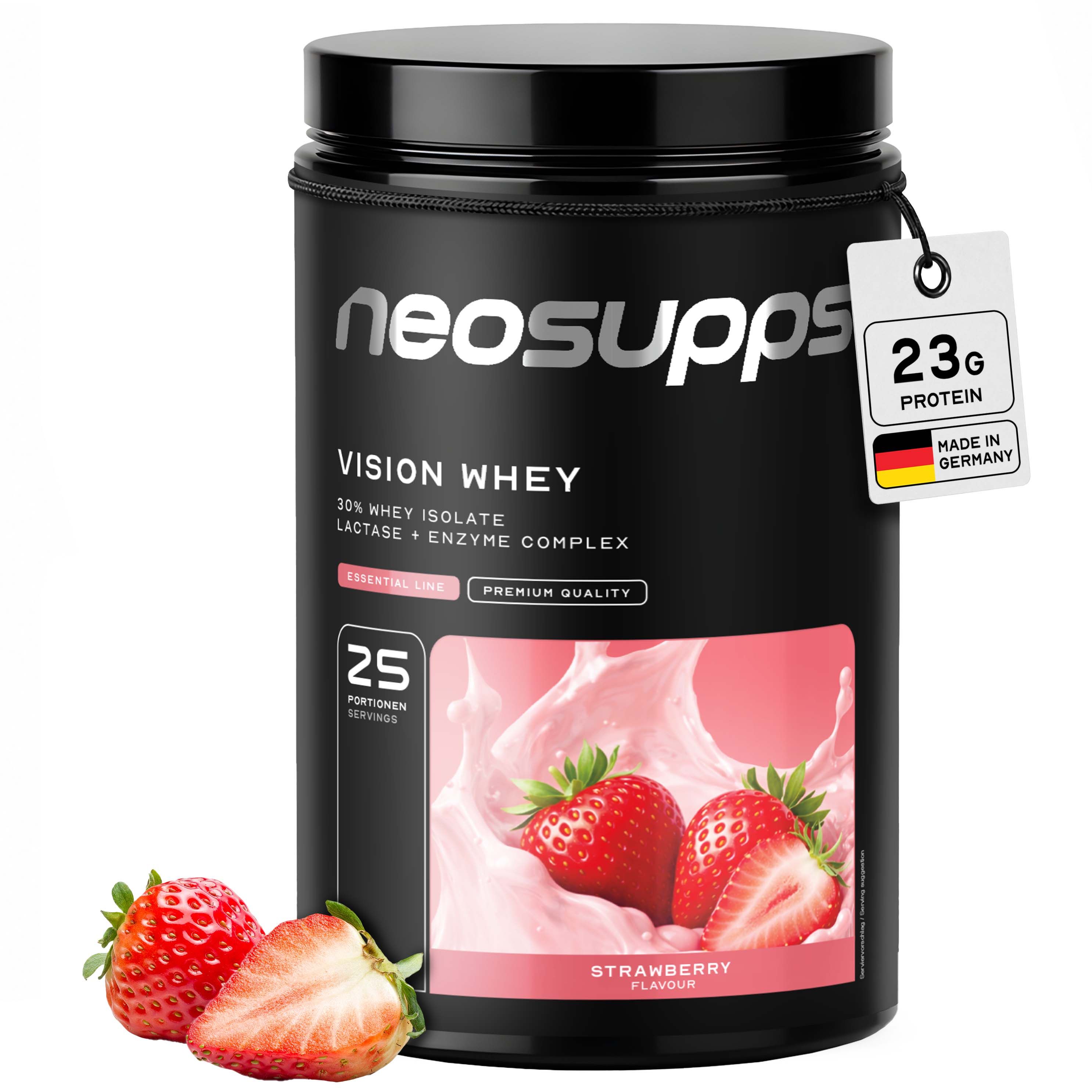 Neosupps Whey Proteinpulver Strawberry, 750g, Proteinpulver