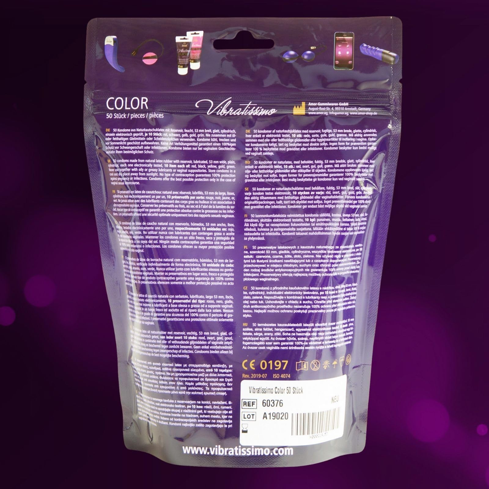 Vibratissimo Kondome Color 53mm