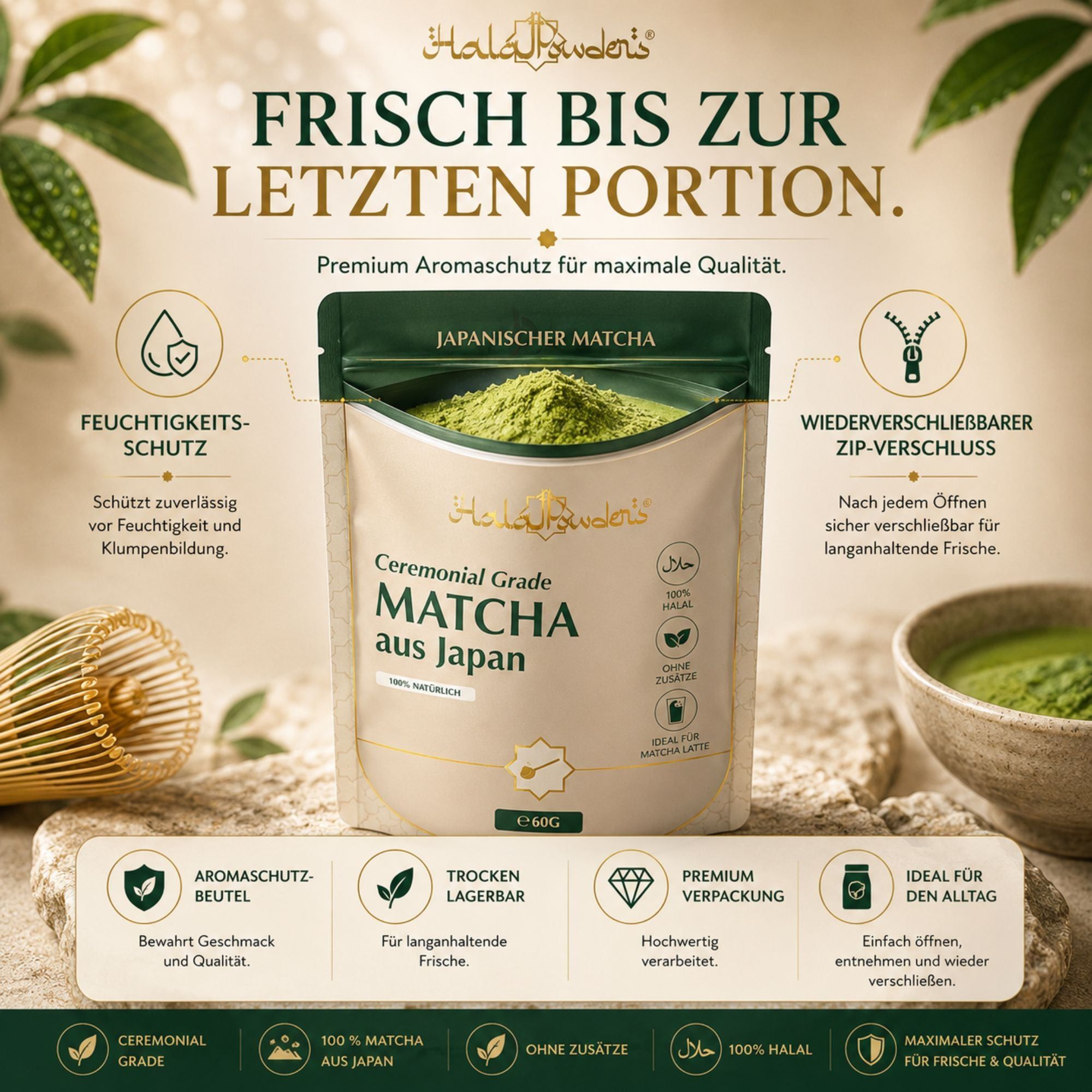 Halal Food - Ceremonial Grade Matcha (Grüntee) - aus Japan