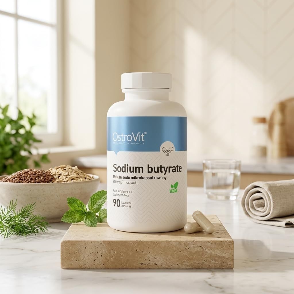 OstroVit Natriumbutyrat Kapseln, 90 Stück, vegan.