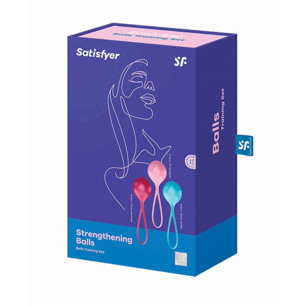Liebeskugel-Set "Loveballs Training" | verschiedene Gewichte, 100% Silikon | Satisfyer