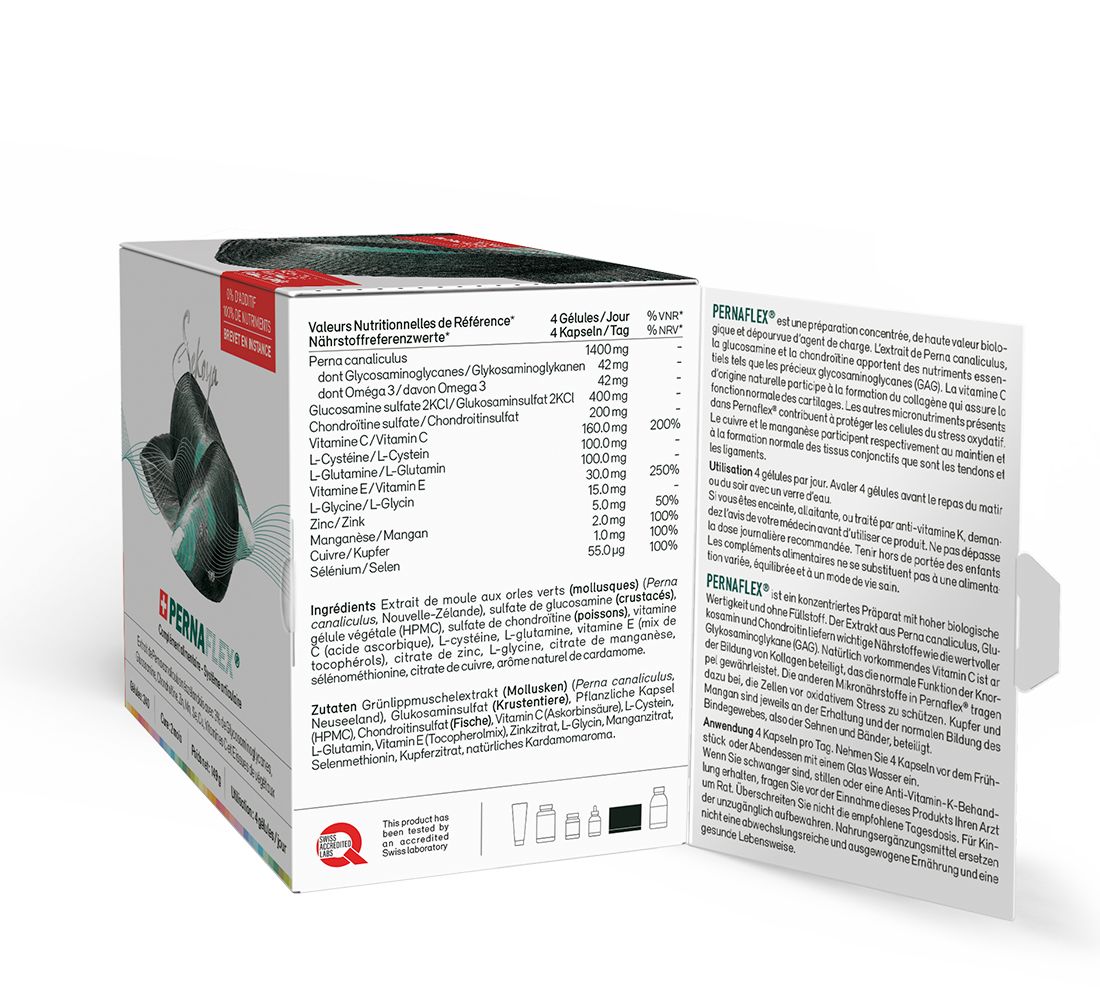 Sekoya Swiss - Pernaflex | Perna canaliculus, Glucosamin, Chondroitin | Lindert Arthroseschmerzen