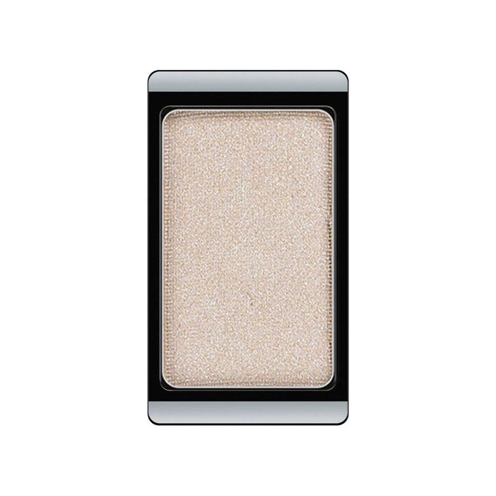 Einzelner Artdeco Lidschatten, gold-beige mit Glitzer. Silberner Rahmen.