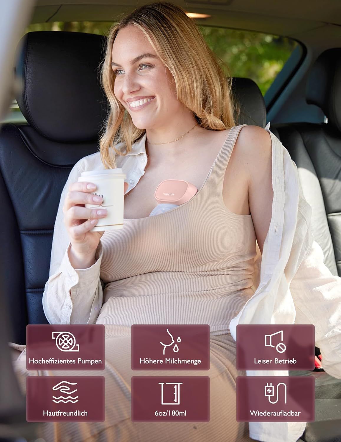 Momcozy Pro Aktualisierte Milchpumpe Elektrisch Tragbar