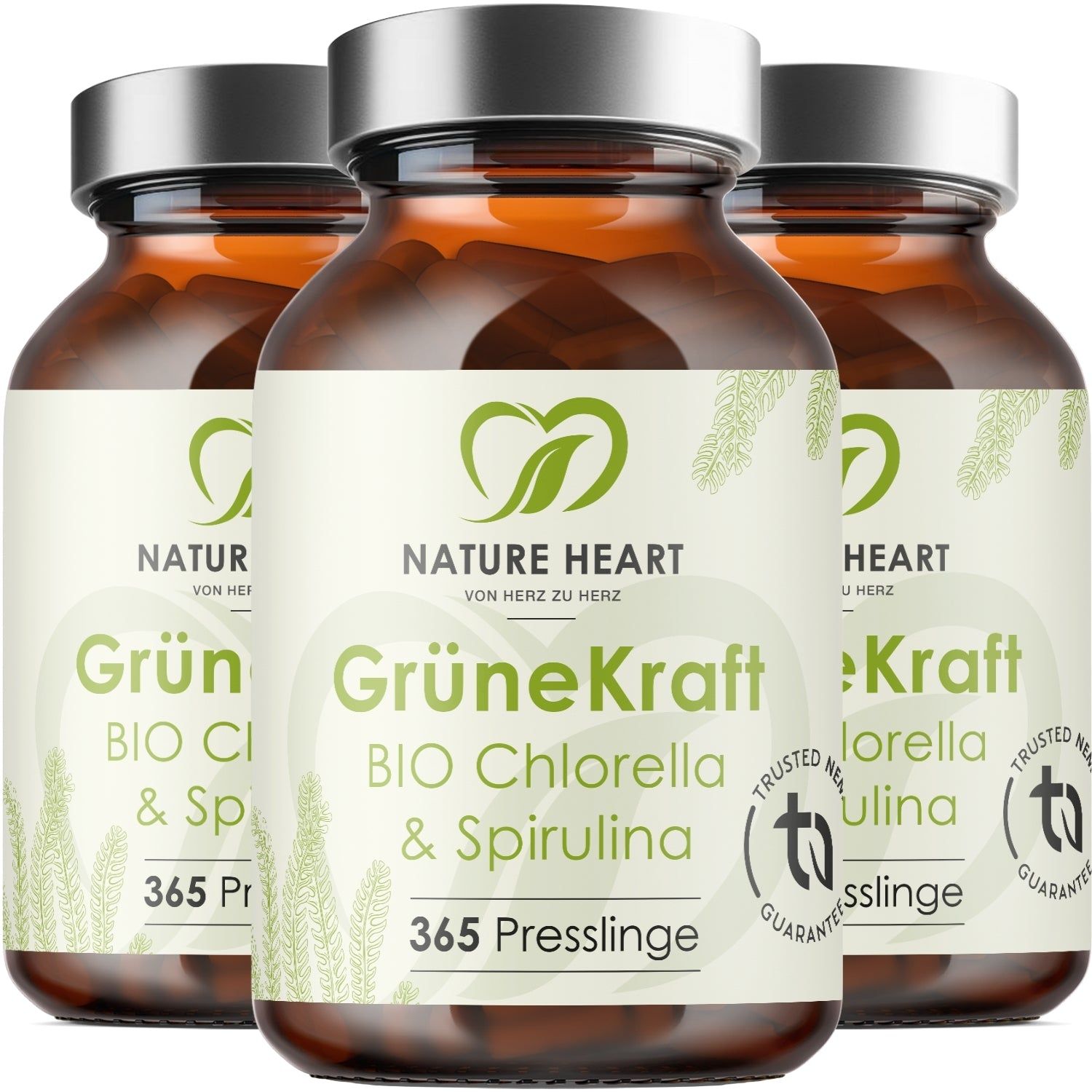 Nature Heart Grüne Kraft - Bio Chlorella & Spirulina