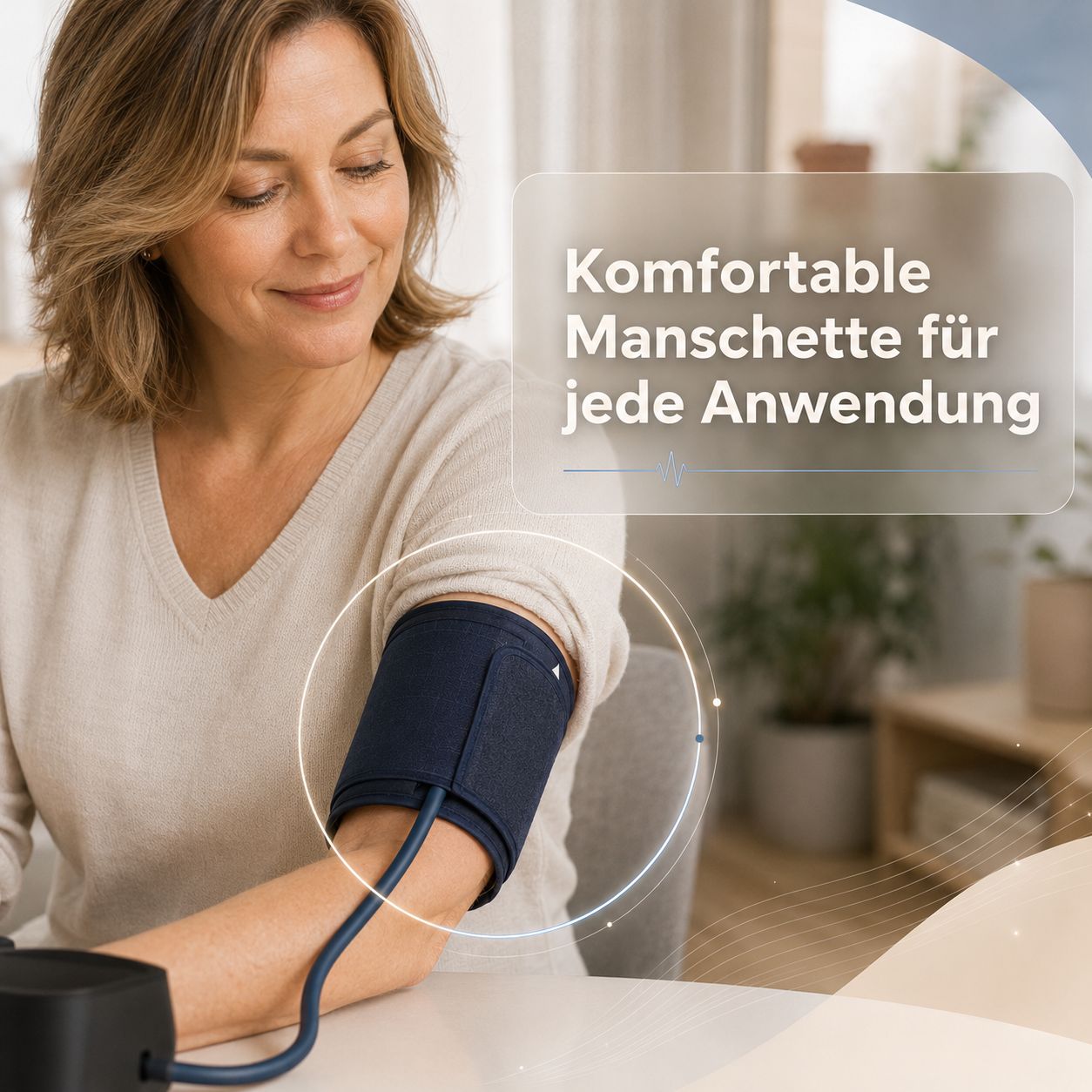 Health Press Blutdruckmessgerät Oberarm – Digitales Blutdruckmessgeraet mit Manschette