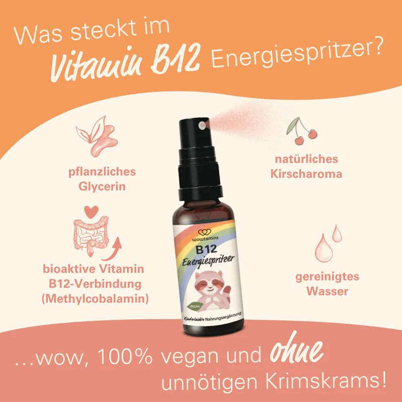 Sprühflasche mit Zutatenliste: pflanzliches Glycerin, Kirsch-Aroma, Wasser.