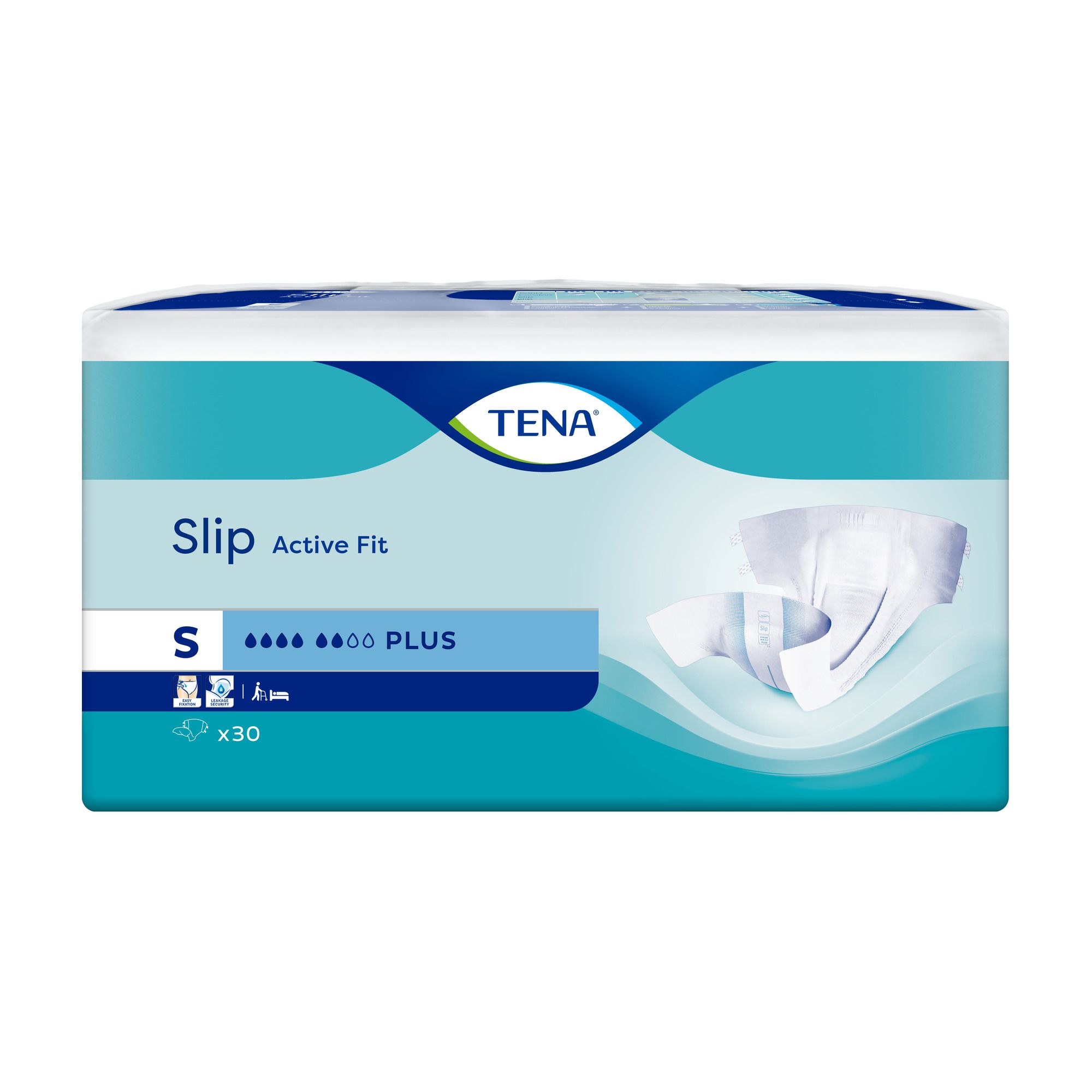 TENA Slip Active Fit Plus S Inkontinenz-Pants, Größe S, 30 Stück.