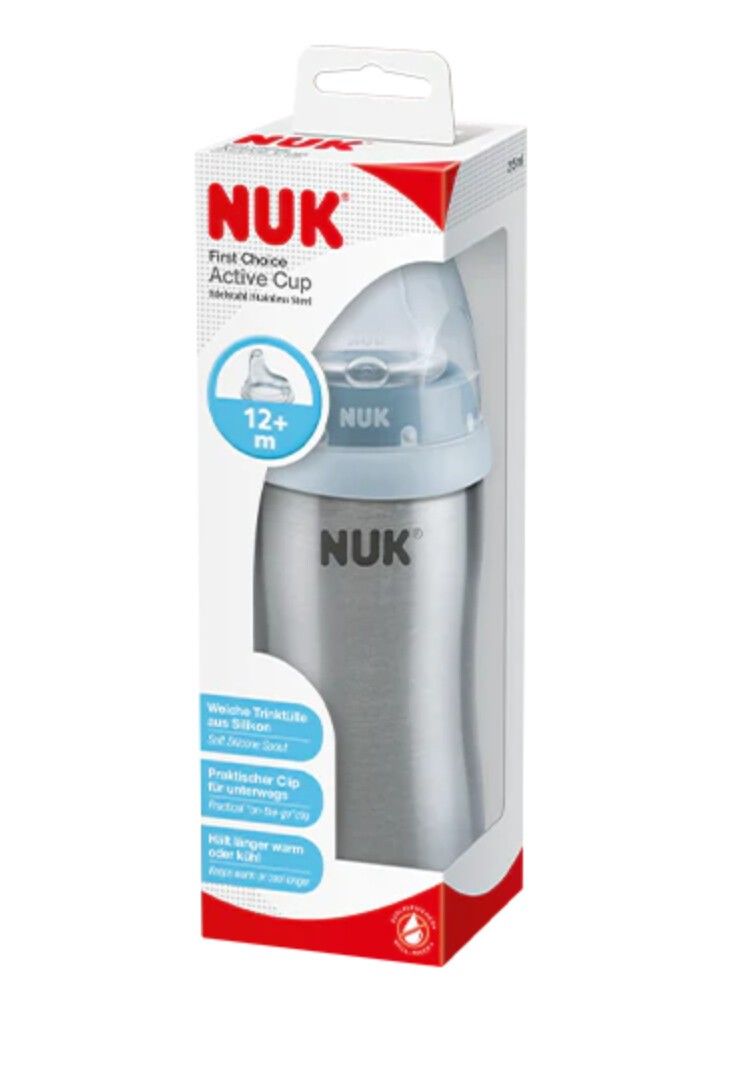 NUK Trinkflasche Active Cup Edelstahl 215ml pink (10255352)