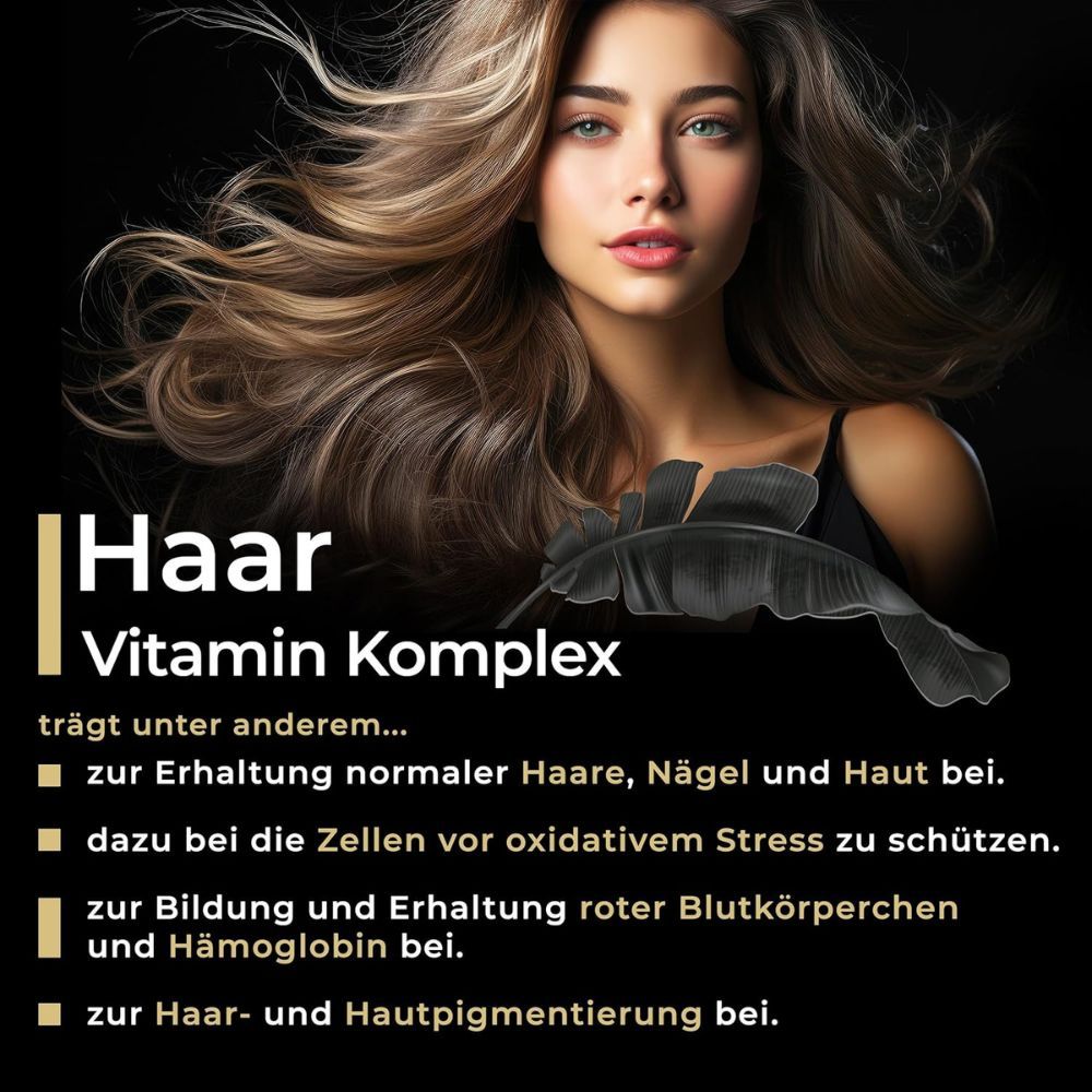 Flasche mit NatureCraft Haar Vitamin Komplex Kapseln.